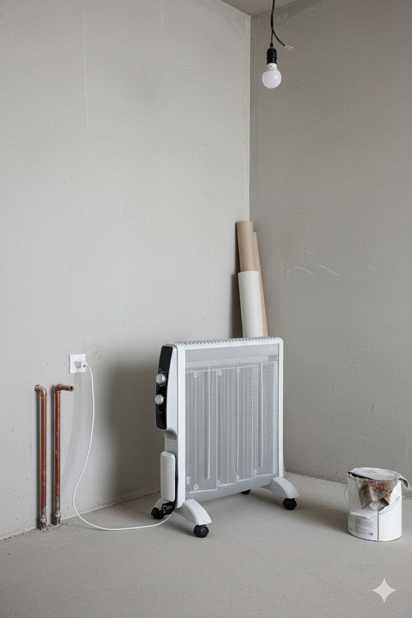 VALE Heizkörper Elektroheizung 2000W – leises Heizgerät mit Thermostat & 2 Stufen, Mit Rollen & Griff – kompakt, flexibel & sofort einsatzbereit – Bild 5 von 5