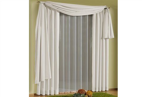 Wirth Gardine Daria (1 St), Kräuselband, halbtransparent