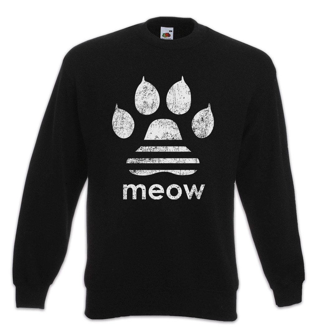 Sweatshirt Meow Sweatshirt Miau Katze Katzen Liebhaber Liebe Pfote Cat Cats Tatze