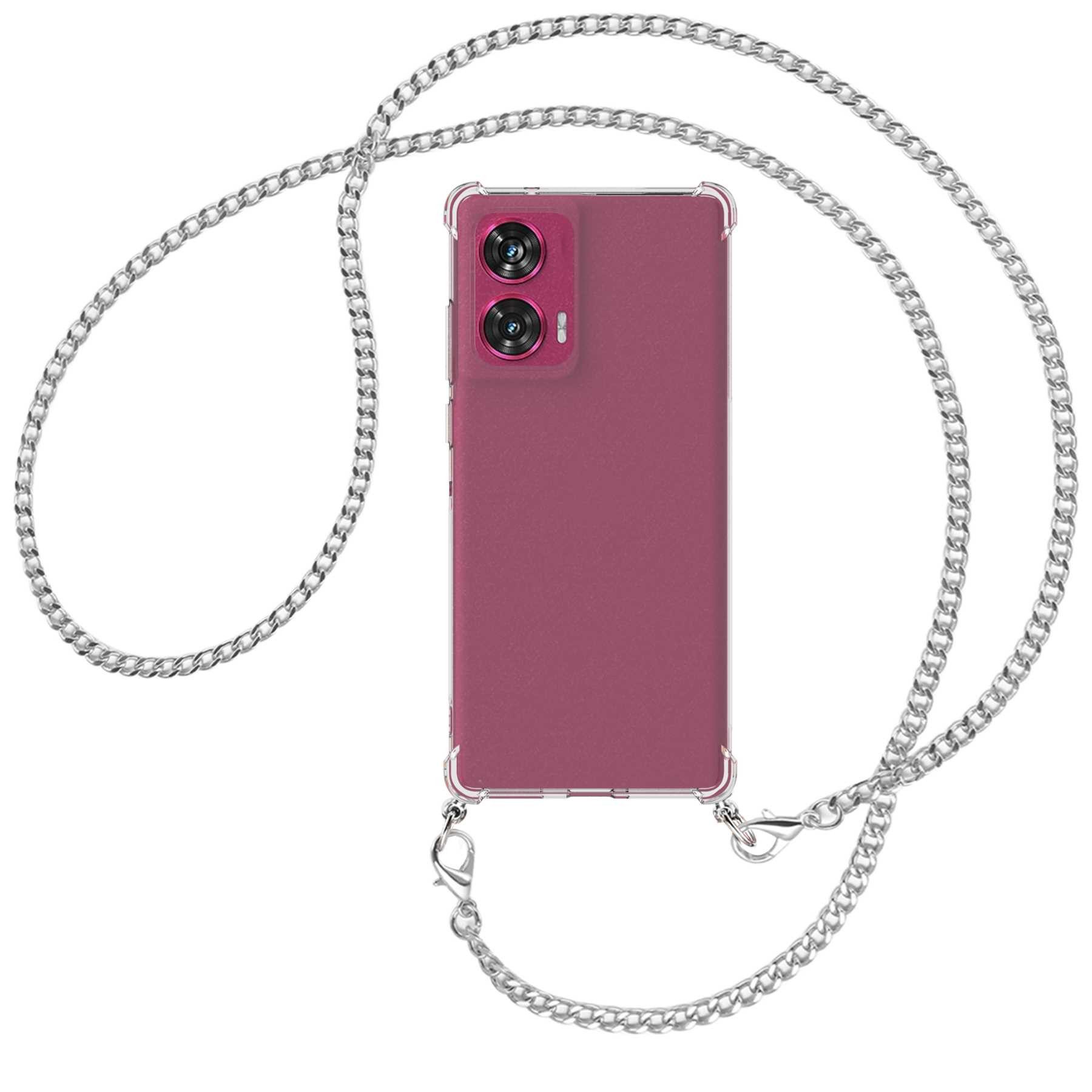 mtb more energy Handykette für Motorola Edge 50 Fusion 5G [NC-856-MK], Umhängehülle mit Metallkette [NC-856-MK]