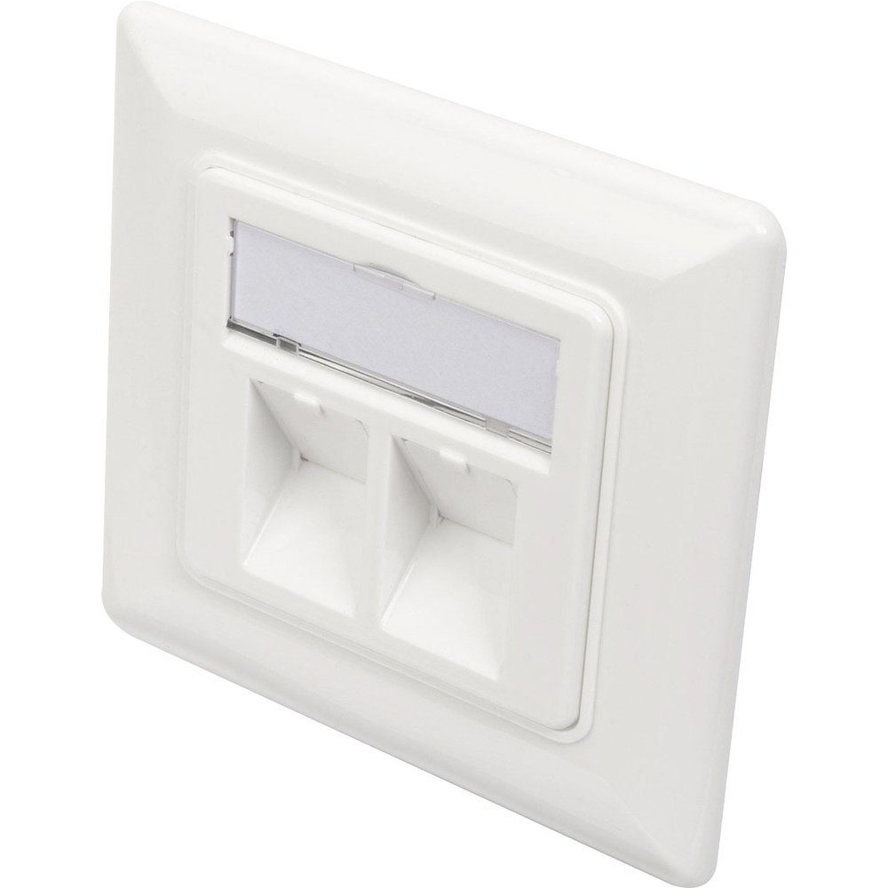 Digitus Digitus DN-93801-1 Keystone-Halterung 2-fach Weiß Netzwerk-Adapter