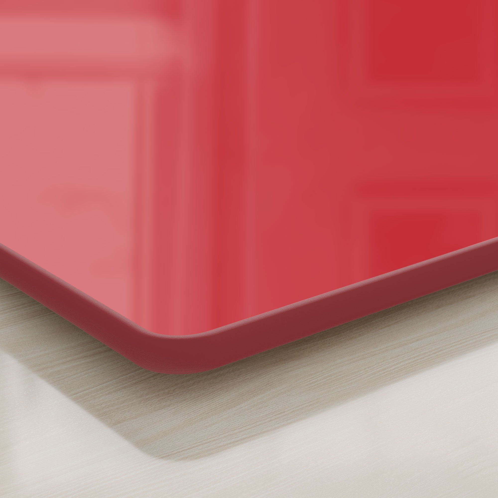 Schneideplatte - Frühstücksbrett Schneidebrett Glas, DEQORI 'Unifarben Rot', Platte