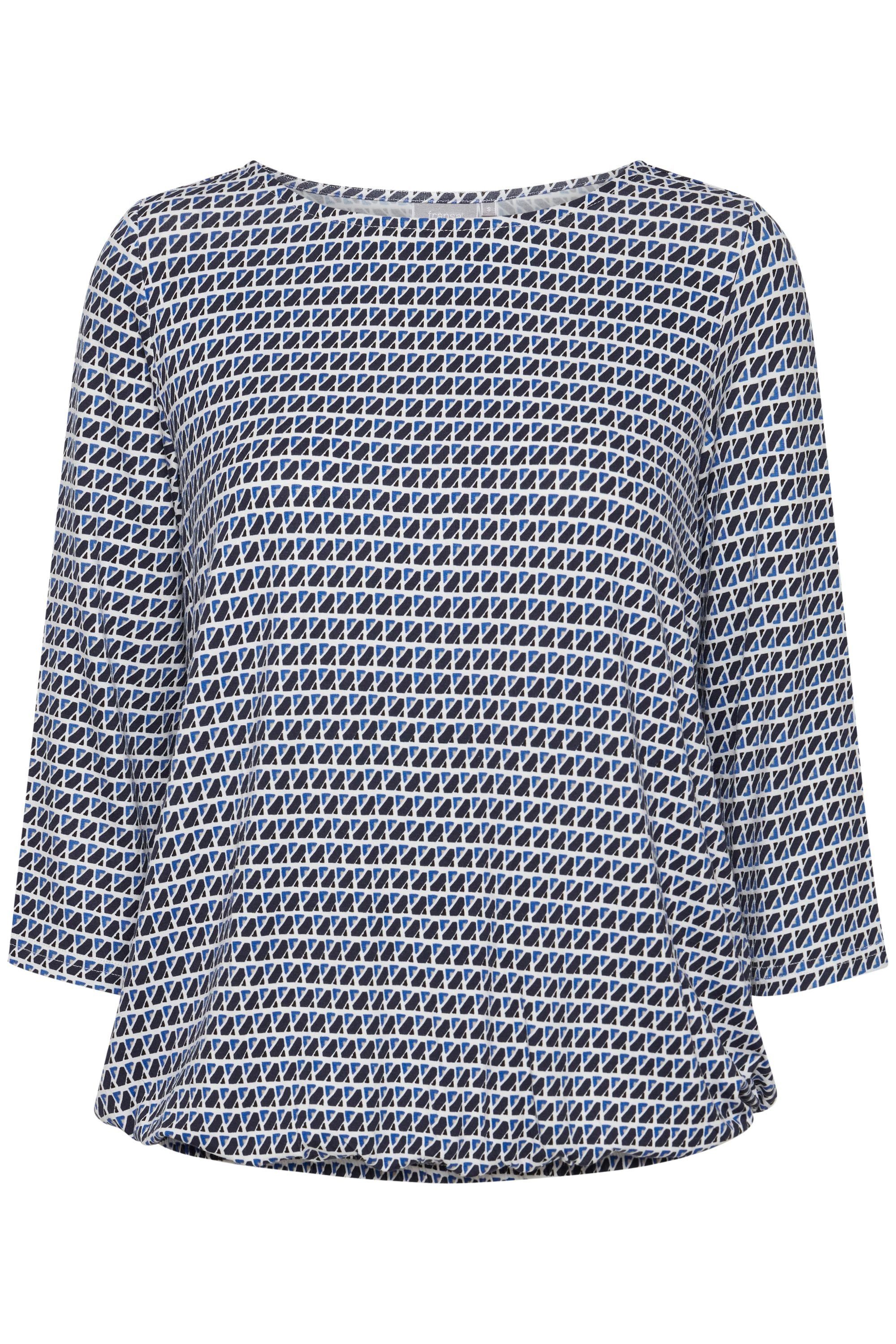 - 4 20610507 FRFEDOT Blusenshirt Graphic - fransa Nebulas T-Shirt Mix Fransa Blue