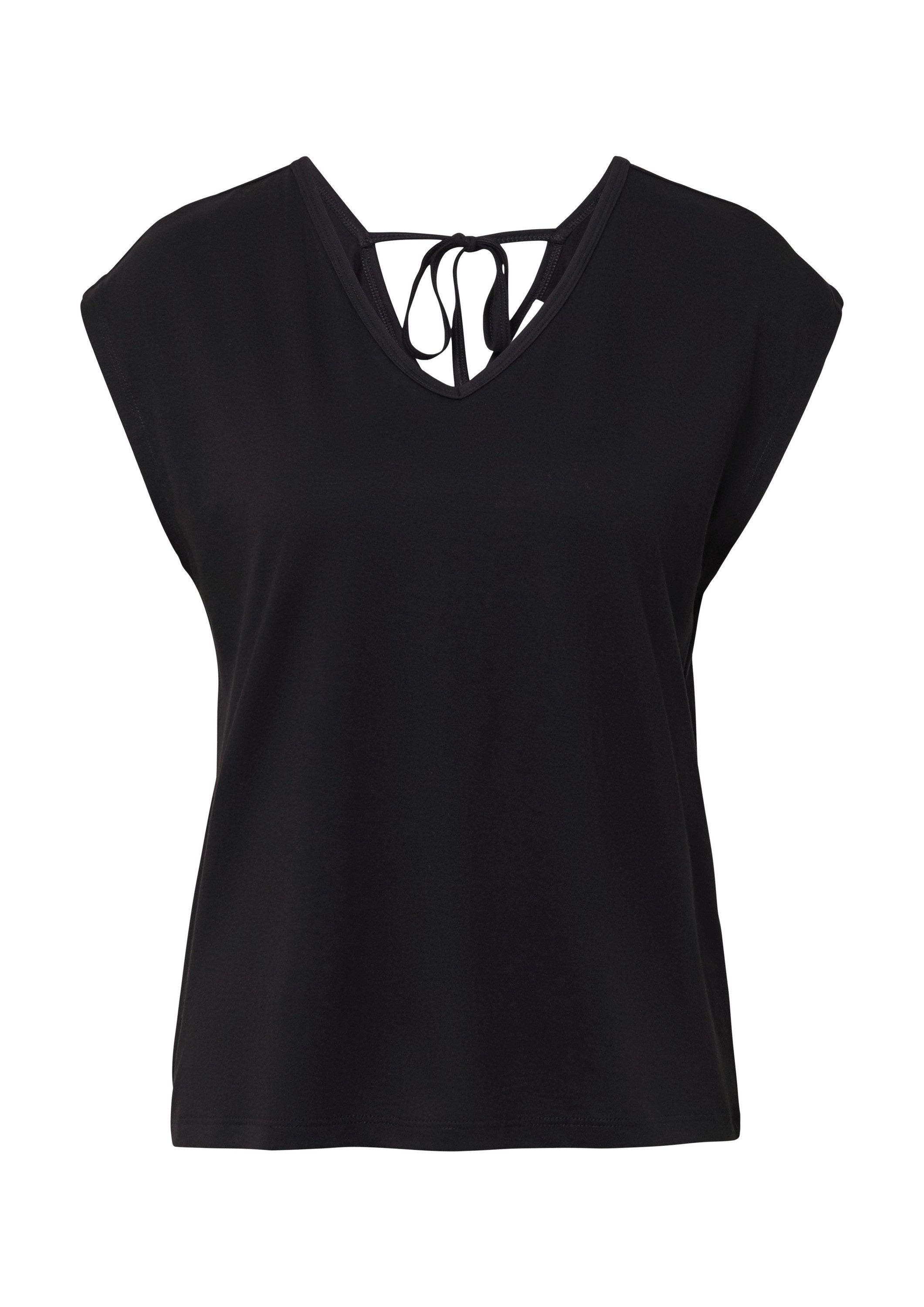 s.Oliver Kurzarmshirt T-Shirt T-Shirt mit V-Ausschnitt und Rücken-Detail günstig online kaufen