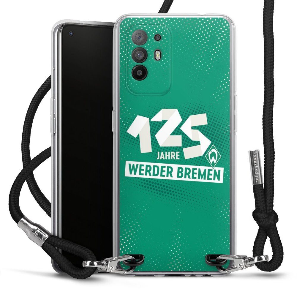 DeinDesign Handyhülle 125 Jahre Werder Bremen Offizielles Lizenzprodukt, Oppo A94 5G Handykette Hülle mit Band Case zum Umhängen
