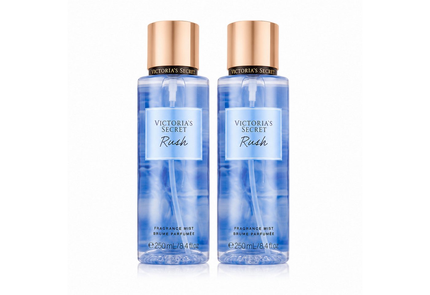 Victorias Secret Duft-Set Rush Fragrance Mist Doppelpack 2 × 250 ml, 2-tlg., Doppelpack mit frischem Duft und 500 ml Gesamtinhalt