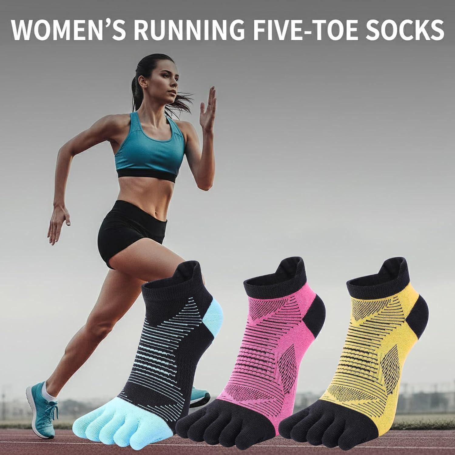 LuxusKollektion Zehensocken Zehensocken Damen Sneaker Sportsocken 5-Finger 39-42 6 Paar