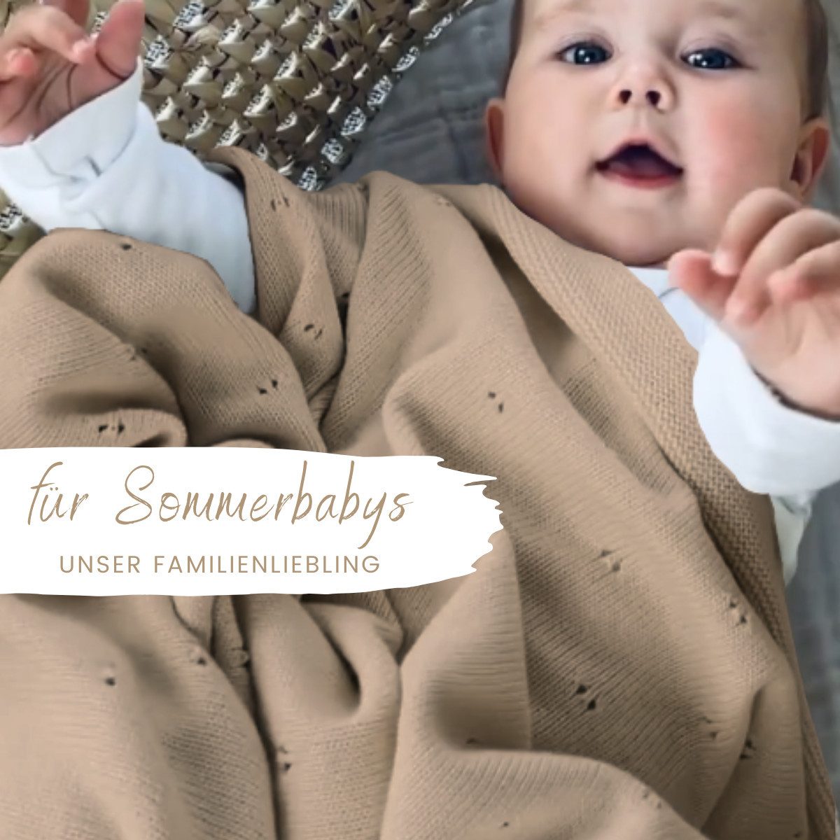 Babydecke DIKOS® Babydecke aus *100%* Bio Baumwolle, Strickdecke, Geschenk, günstig online kaufen
