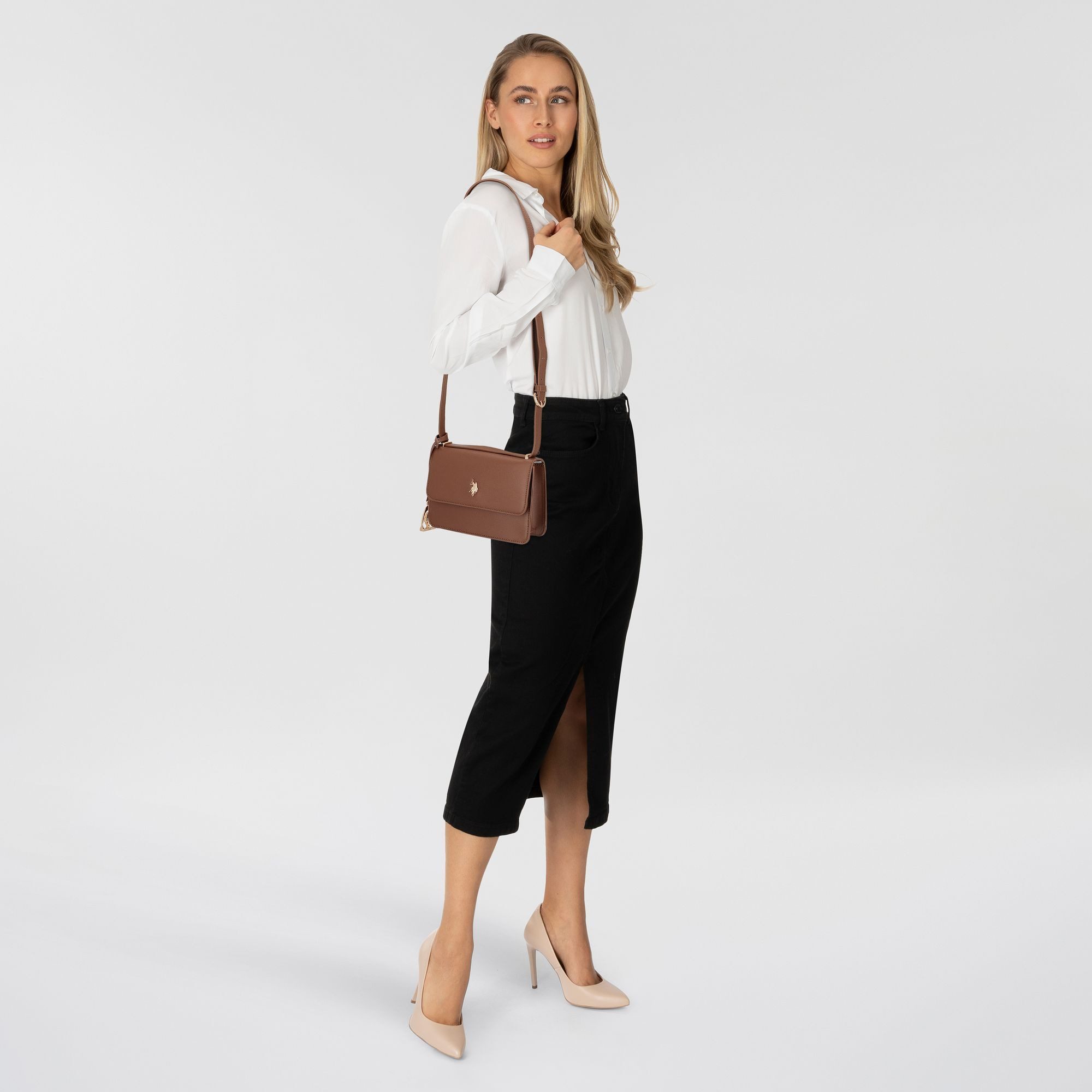 U.S. Polo Assn. Schultertasche Jones, Polyurethan günstig online kaufen