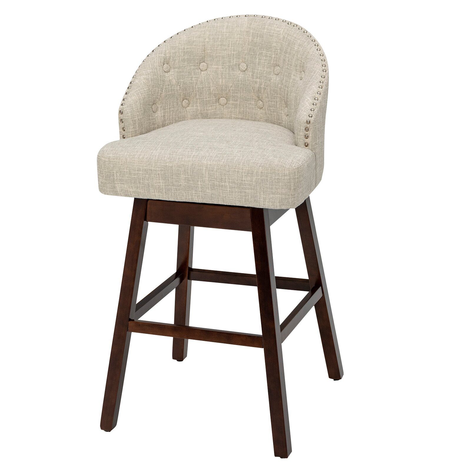 KOMFOTTEU Barhocker Bistrohocker (2er Set), 360° drehbar, mit Rückenlehne F günstig online kaufen