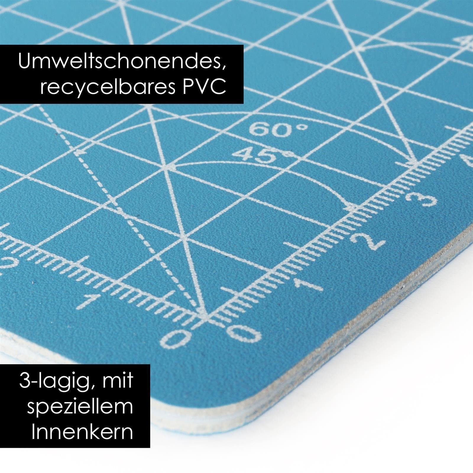 OfficeTree Schneideunterlage OfficeTree® Schneidematte blau - 90x60 cm (A1), 90 x 60 cm selbstheilend