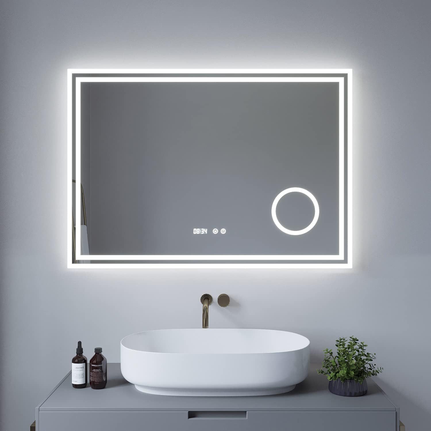 AQUABATOS Badspiegel Badspiegel mit Beleuchtung Badezimmerspiegel günstig online kaufen