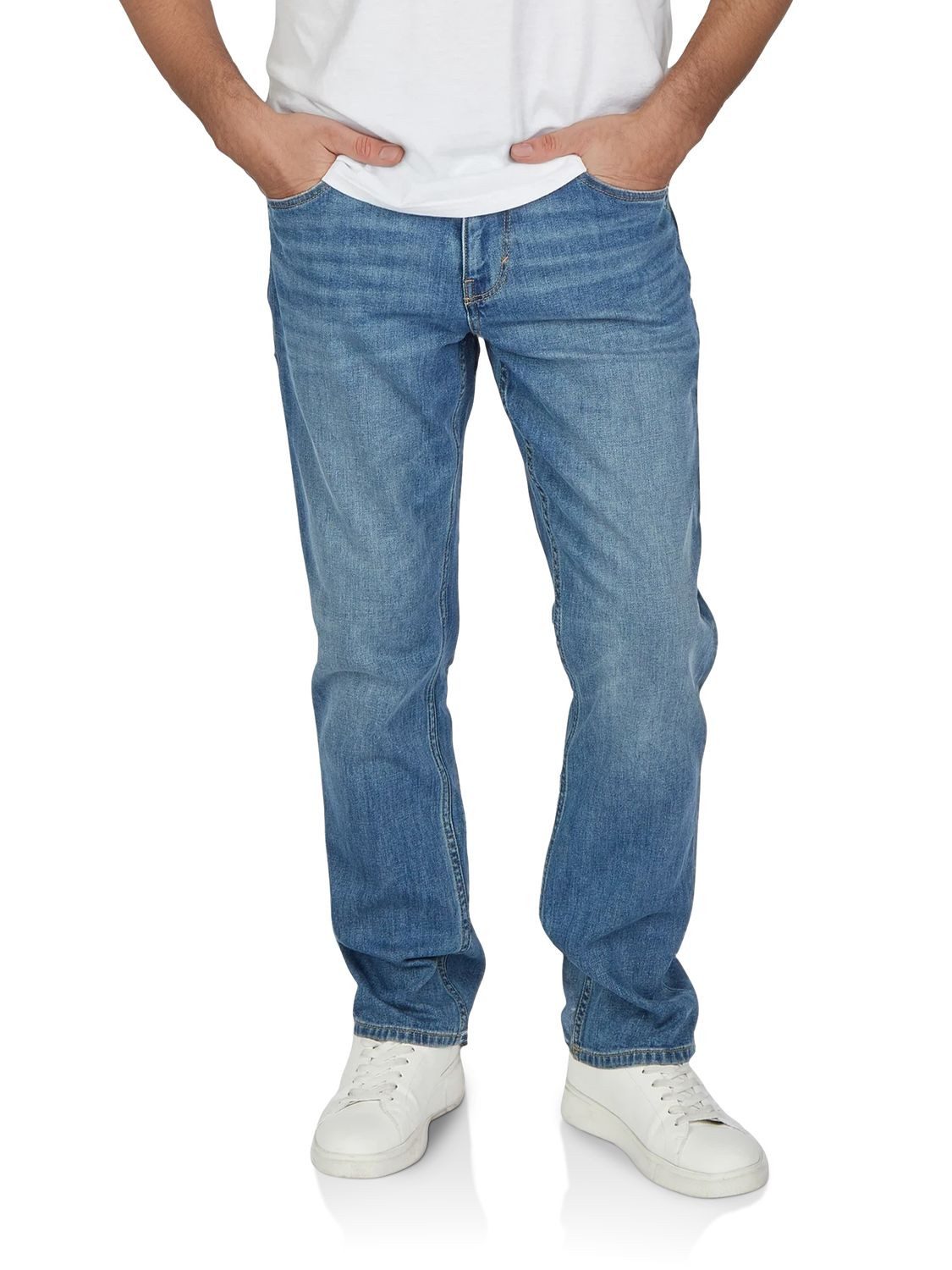 TOM TAILOR Straight-Jeans Herren Jeanshose Josch Regular Fit Denim Hose mit günstig online kaufen
