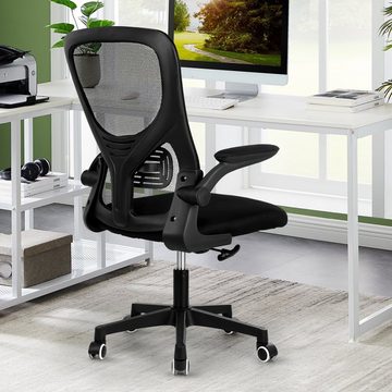 WILGOON Bürostuhl Schreibtischstuhl mit Netzbespannung, höhenverstellbarer Computerstuhl, 360° Drehstuhl, Wippfunktion, atmungsaktiv, Büro, bis 130 kg belastbar