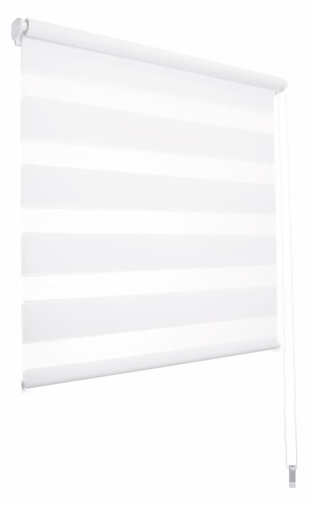 Doppelrollo Duo-Doppelrollo KLEMMFIX, DécoProfi, Lichtschutz, mit Bohren/ohne Bohren, Fenster- oder Wandmontage, abwechselnd transparent und blickdicht gewebtes Textil