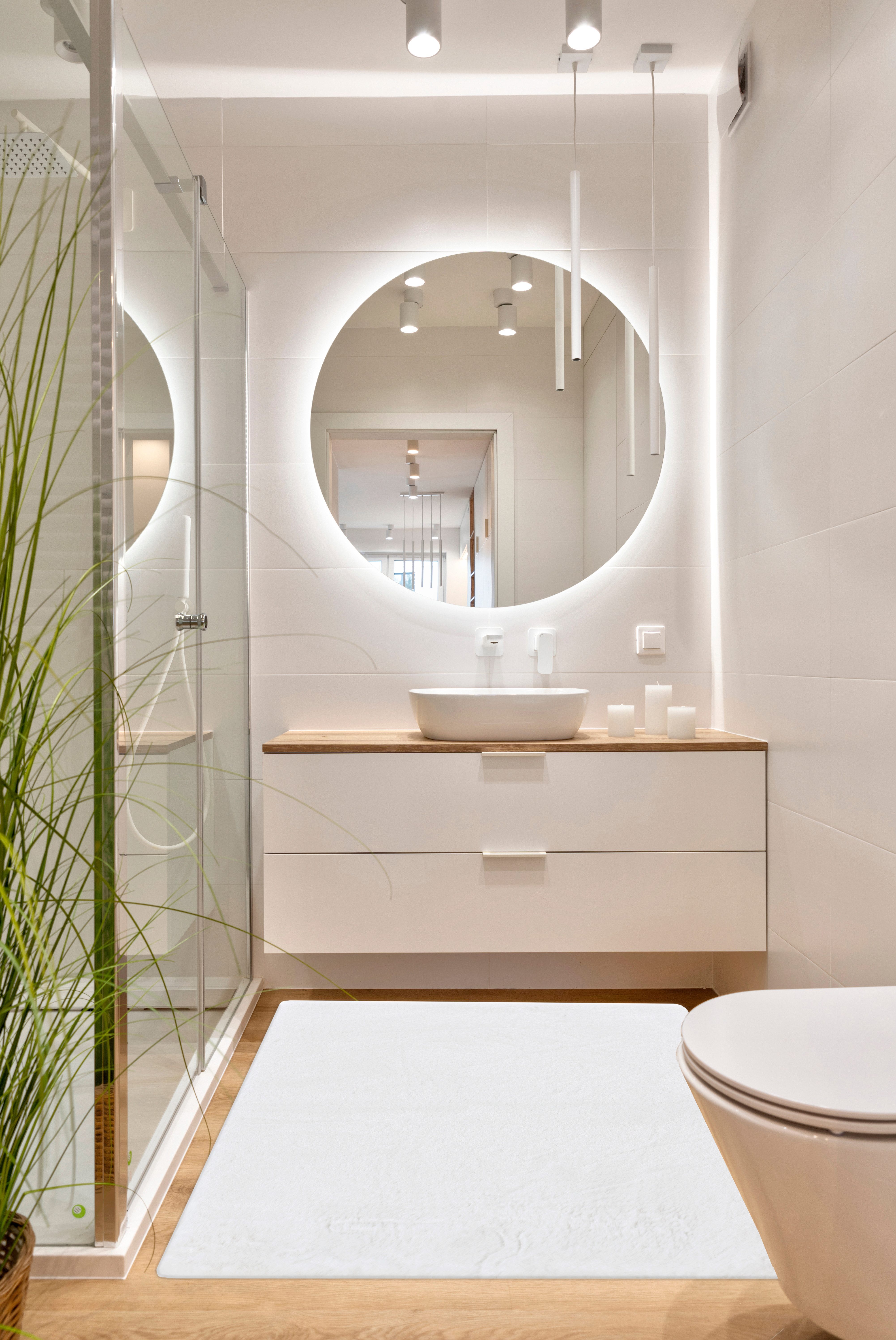 Gino Falcone Badematte Sara, Höhe 25 mm, rutschhemmend beschichtet, fußbodenheizungsgeeignet, Polyester, rechteckig, Badteppich, Fell-Optik, besonders weich, eckig & rund erhältlich