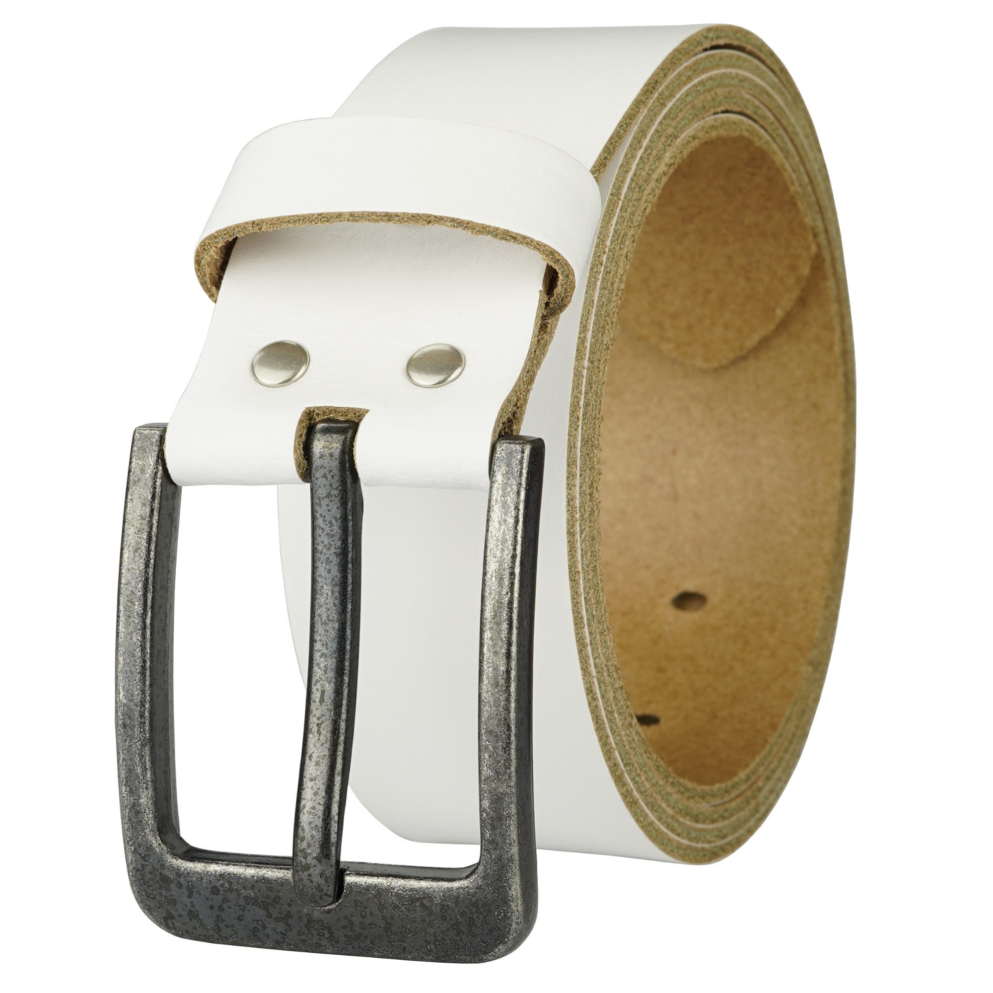 Manza Ledergürtel Gürtel Ledergürtel 4cm breit Echt Leder Jeansgürtel Unisex Kürzbar