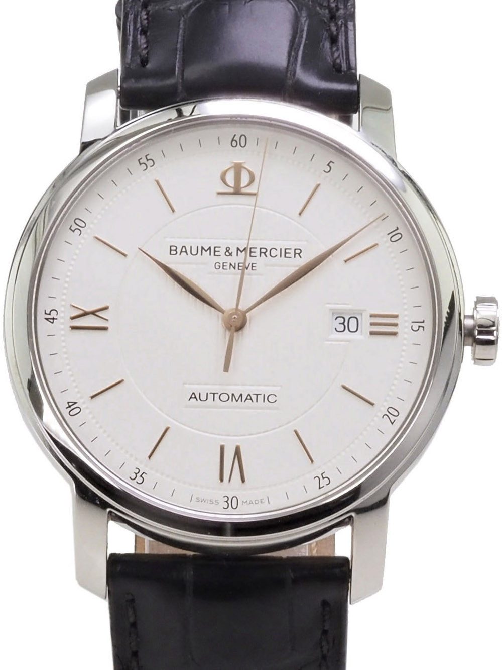Baume & Mercier Automatikuhr Swiss Made Herren Uhr M0A10075 Classima XL 42 mm Ø, Glasboden
