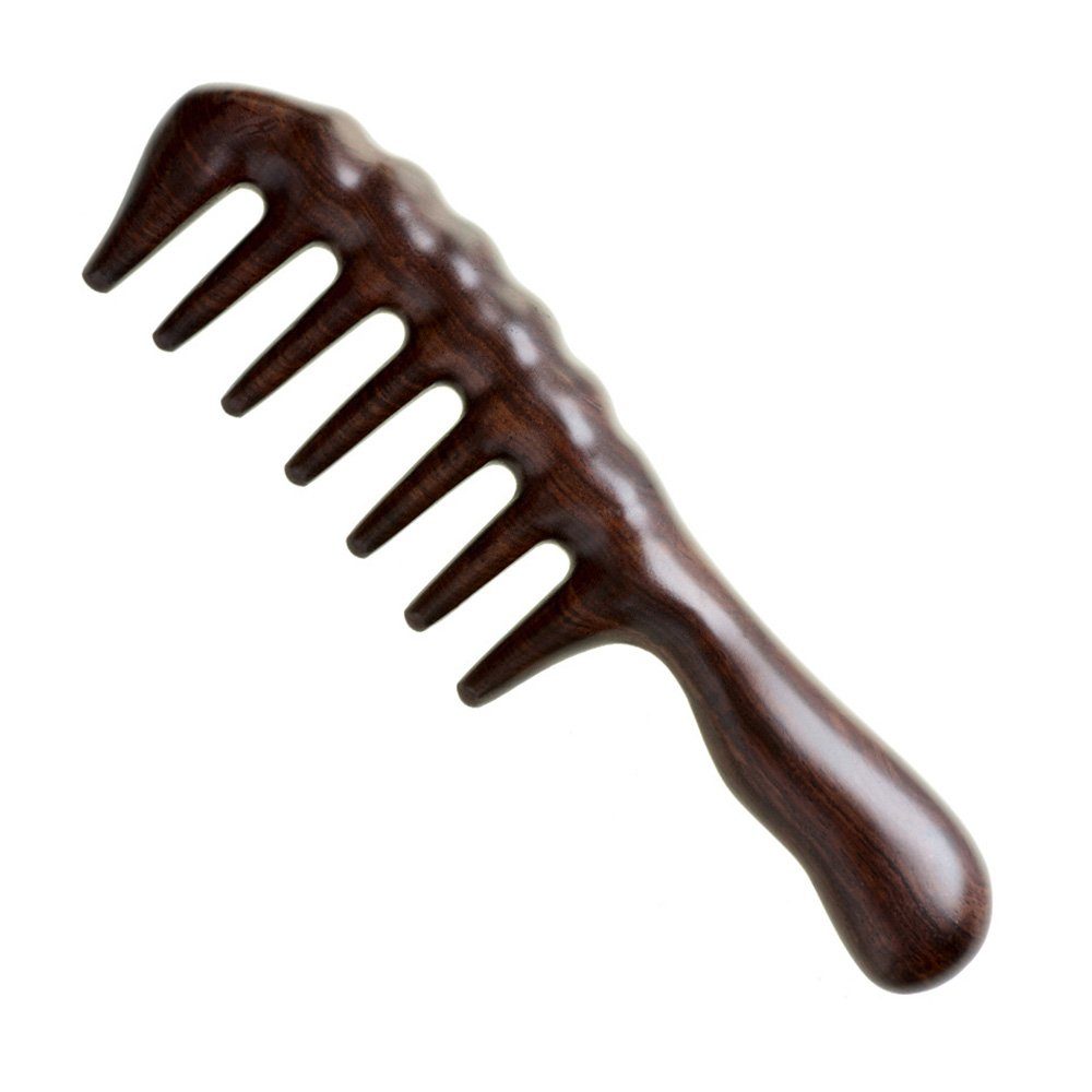 Natürliche Schwarz Haarbürste Locken zggzerg antistatisch Kamm Sandelholz-Holzkamm, handgemachter