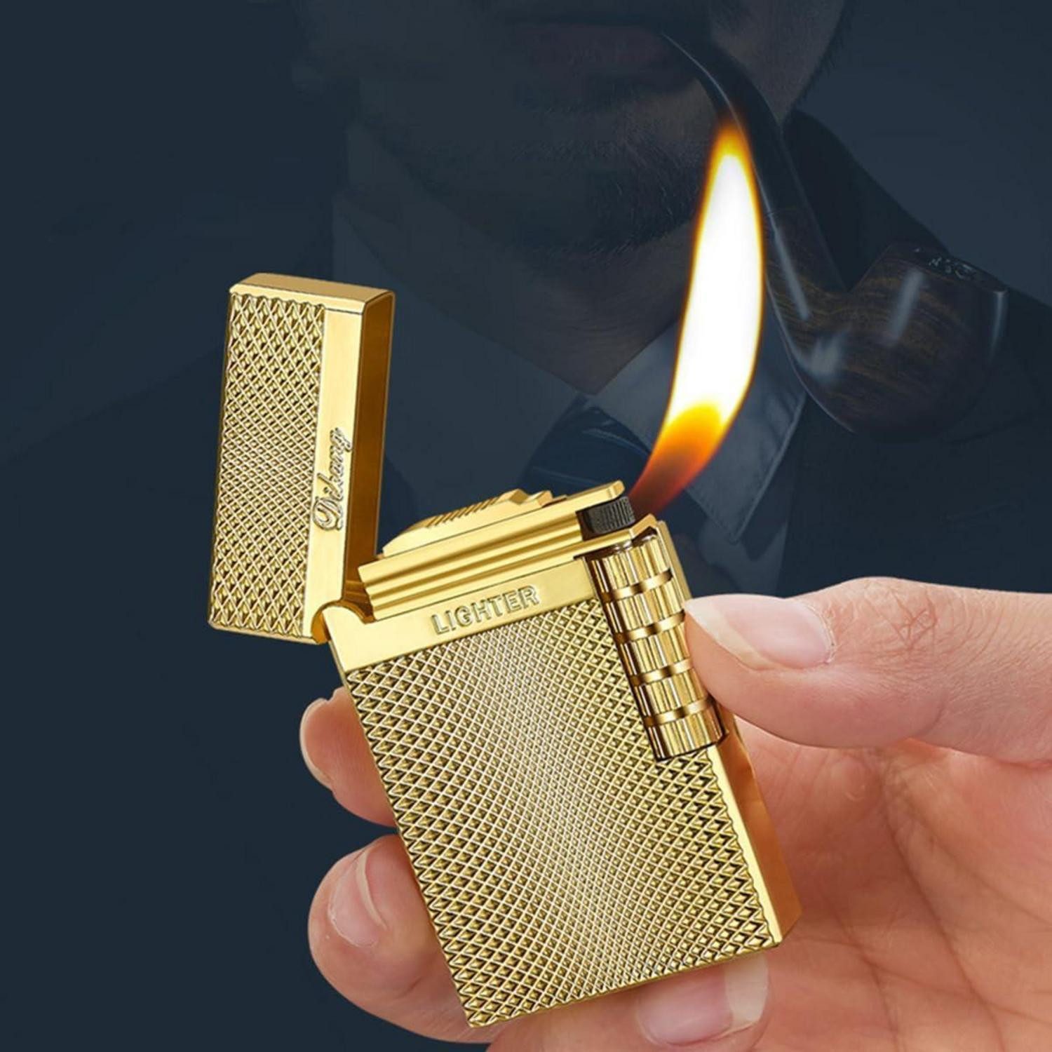 lliang Feuerzeug Fackel Feuerzeug Kerosin Windproof Jet Flamme Einstellbar für Kerze