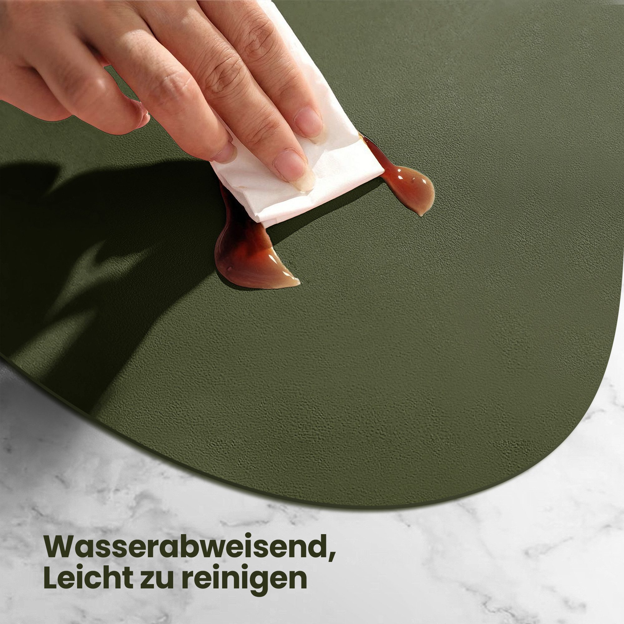 ANYSUN Platzset Tischset Tischmatte Kunstleder, abwischbar wasserdicht Anti-Rutsch, (Set, 4 Untersetzer), ideal als Untersetzeroder Dekoration, fùrden Innen- und AuBenbereich