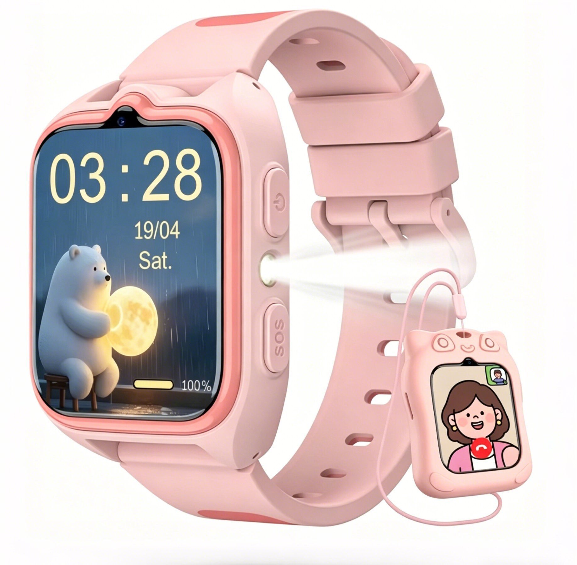 blackview Jungen und Mädchen 5-16 Jahren 4G kinder watch mit Telefon, SOS, GPS Smartwatch