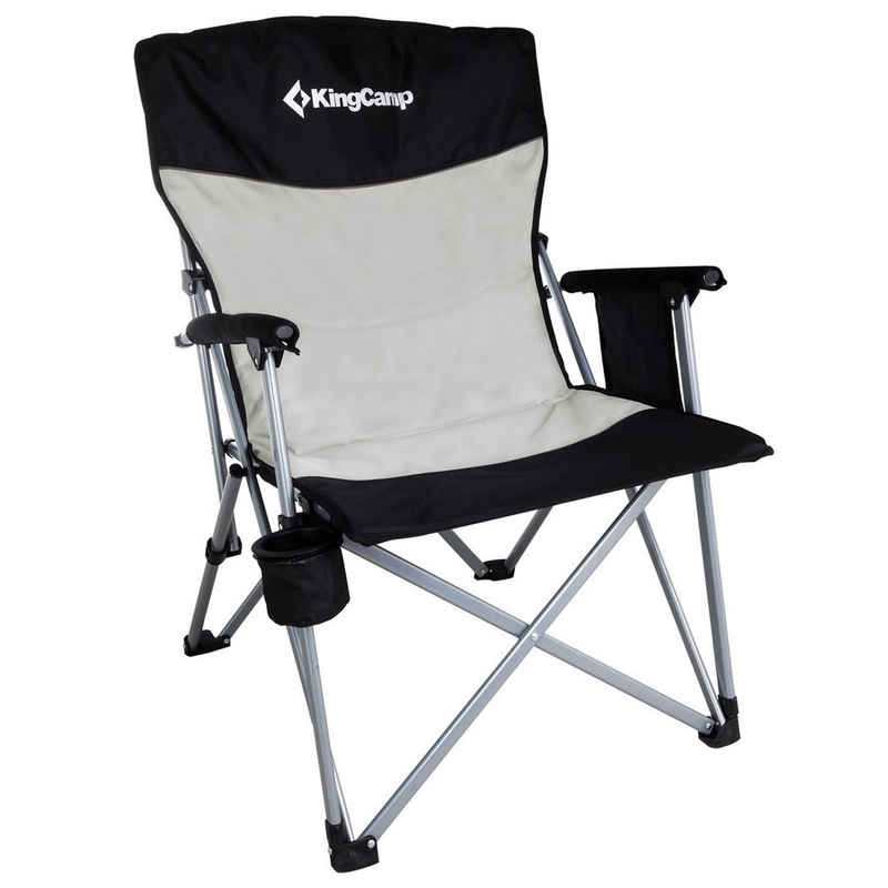 KingCamp Campingstuhl Camping Falt Stuhl XL Klapp Sessel Garten, Outdoor Armlehne Stahl 136 kg