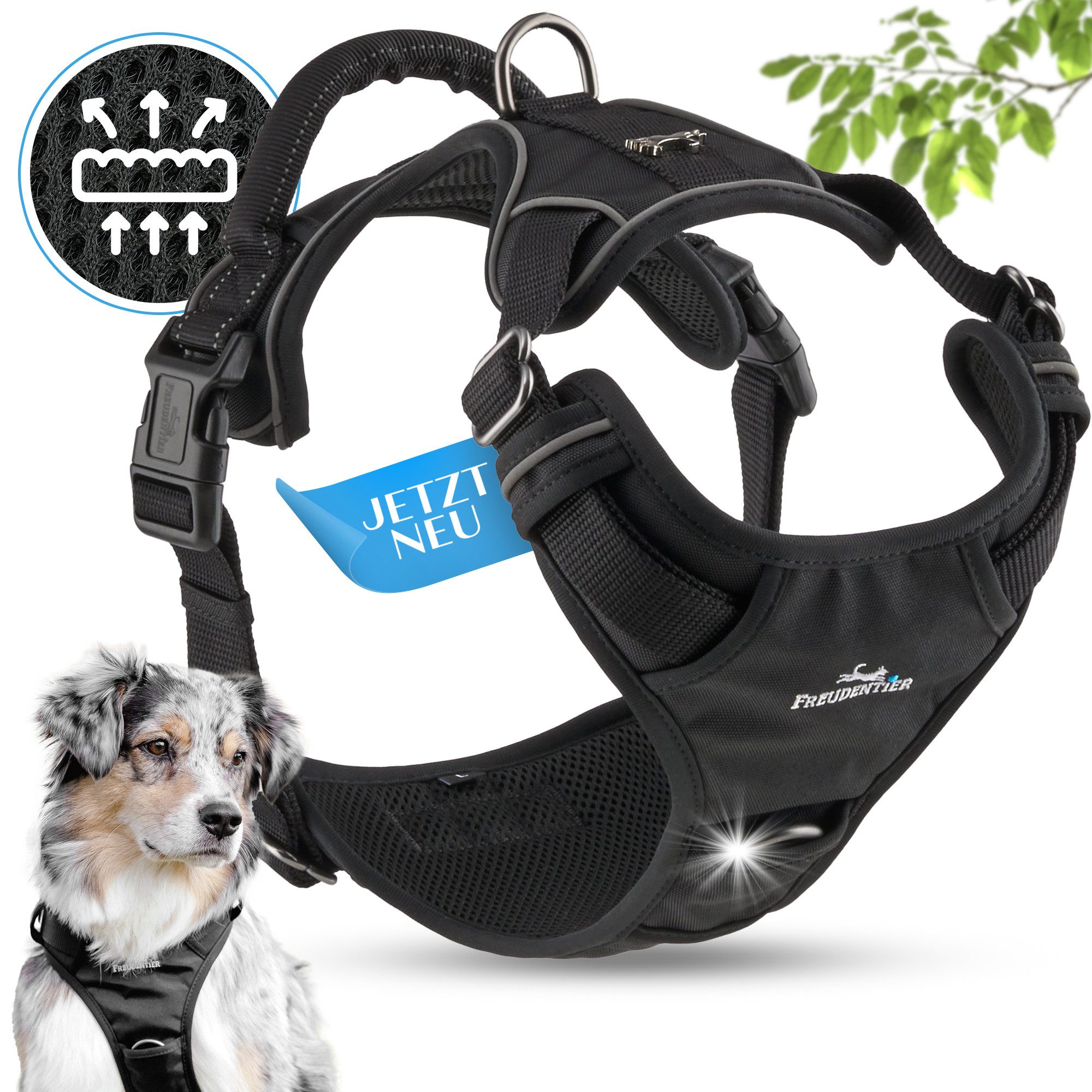 Hunde-Geschirr mit Mesh-Polsterung - Hundegeschirr kleine, mittlere & grosse Hunde