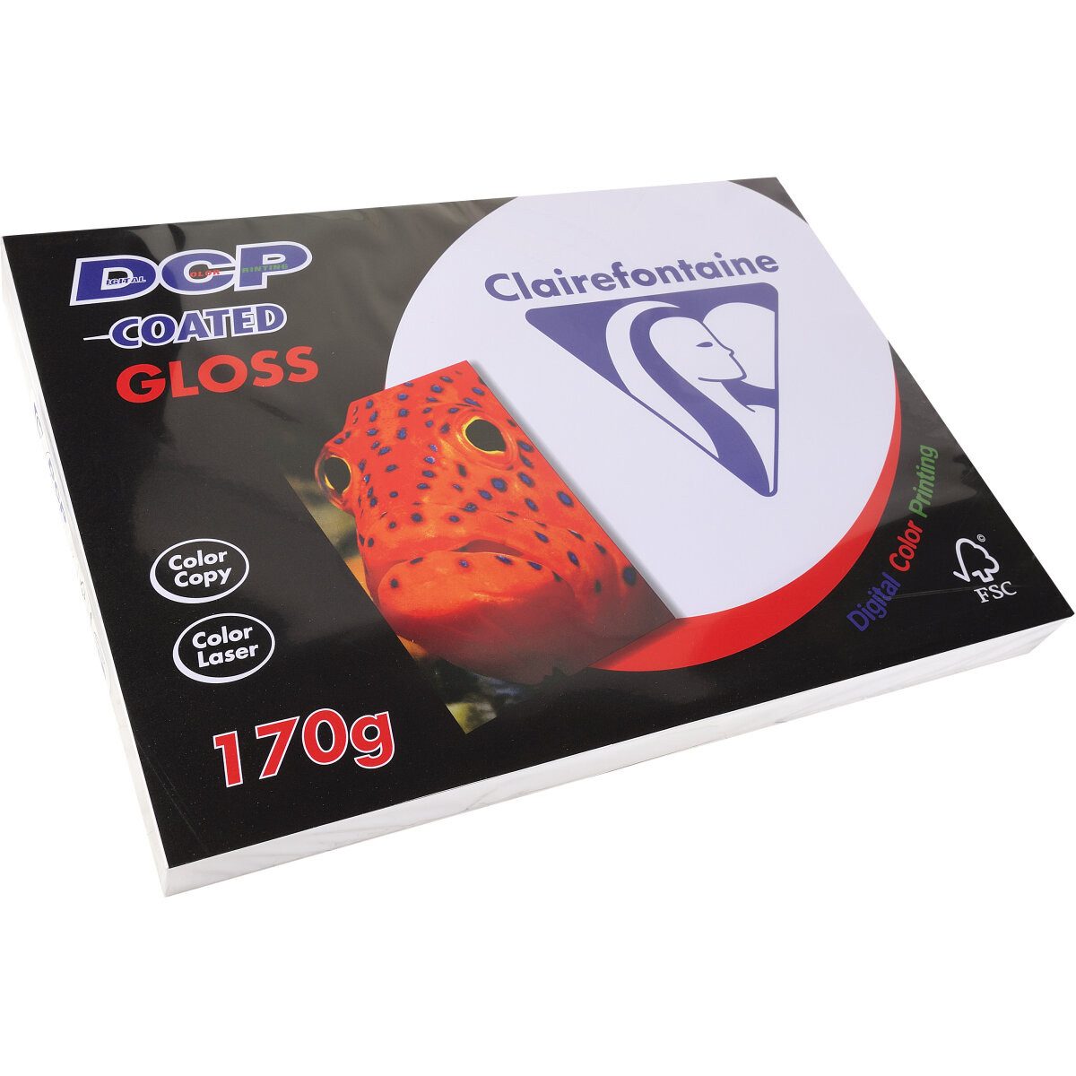 CLAIREFONTAINE Kopierpapier Laser- /Inkjetpapier DCP gestrichen Gloss A3 420x297mm 170g/qm weiß VE