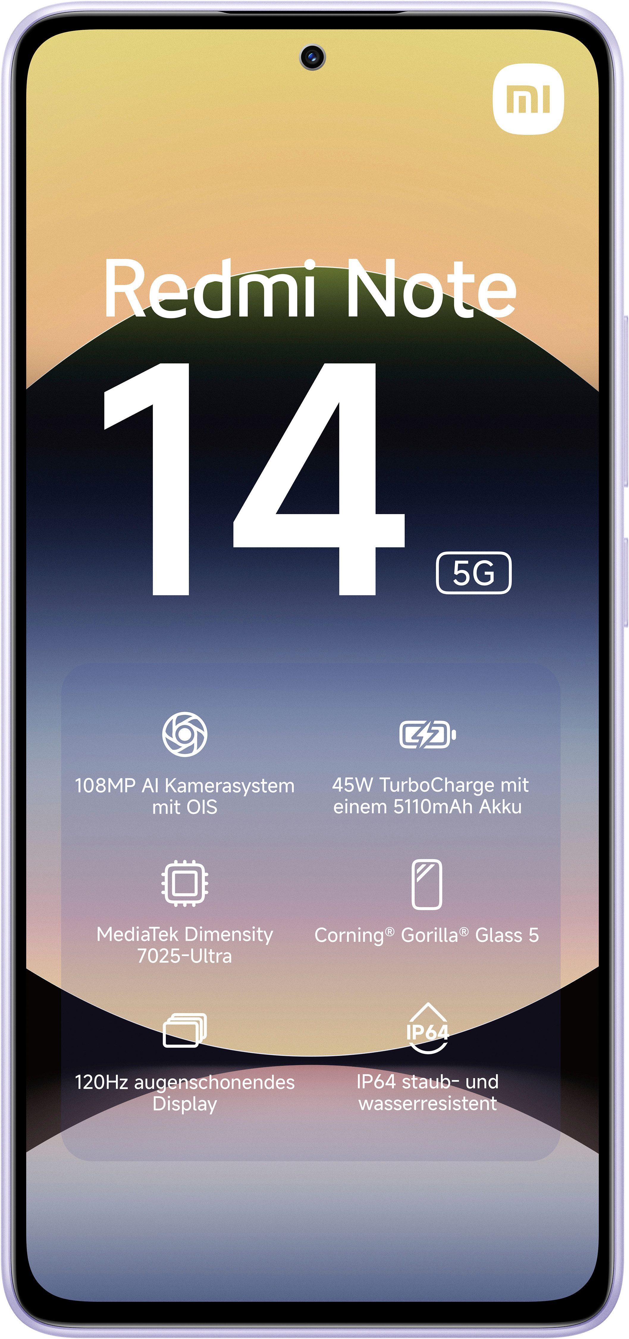 Xiaomi Redmi Note 14 5G Smartphone (16,94 cm/6,67 Zoll, 256 GB Speicherplatz, 108 MP Kamera)