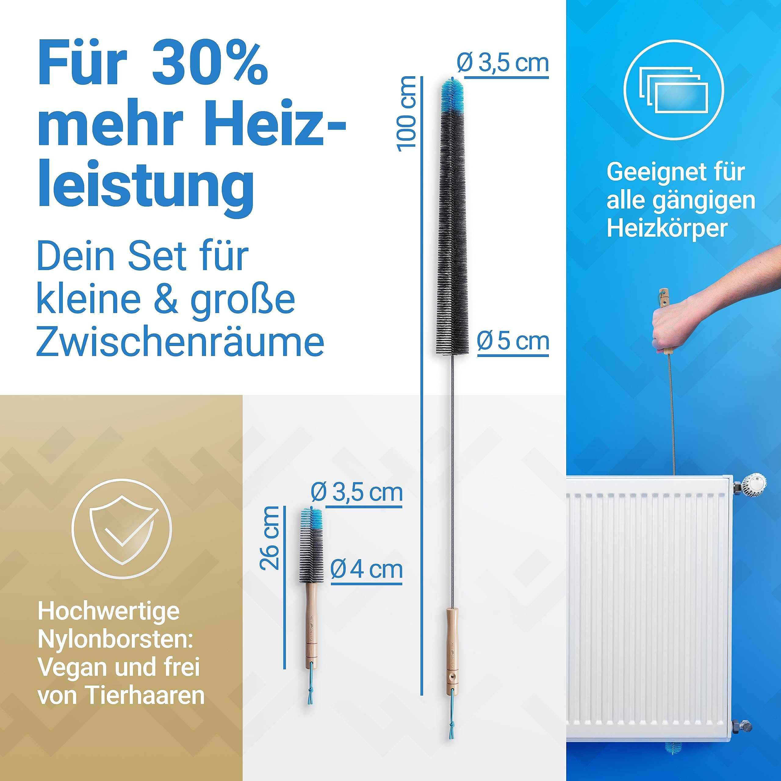 Lobenswerk Heizkörperpinsel Heizkörperbürste 2.0 aus tierfreien günstig online kaufen
