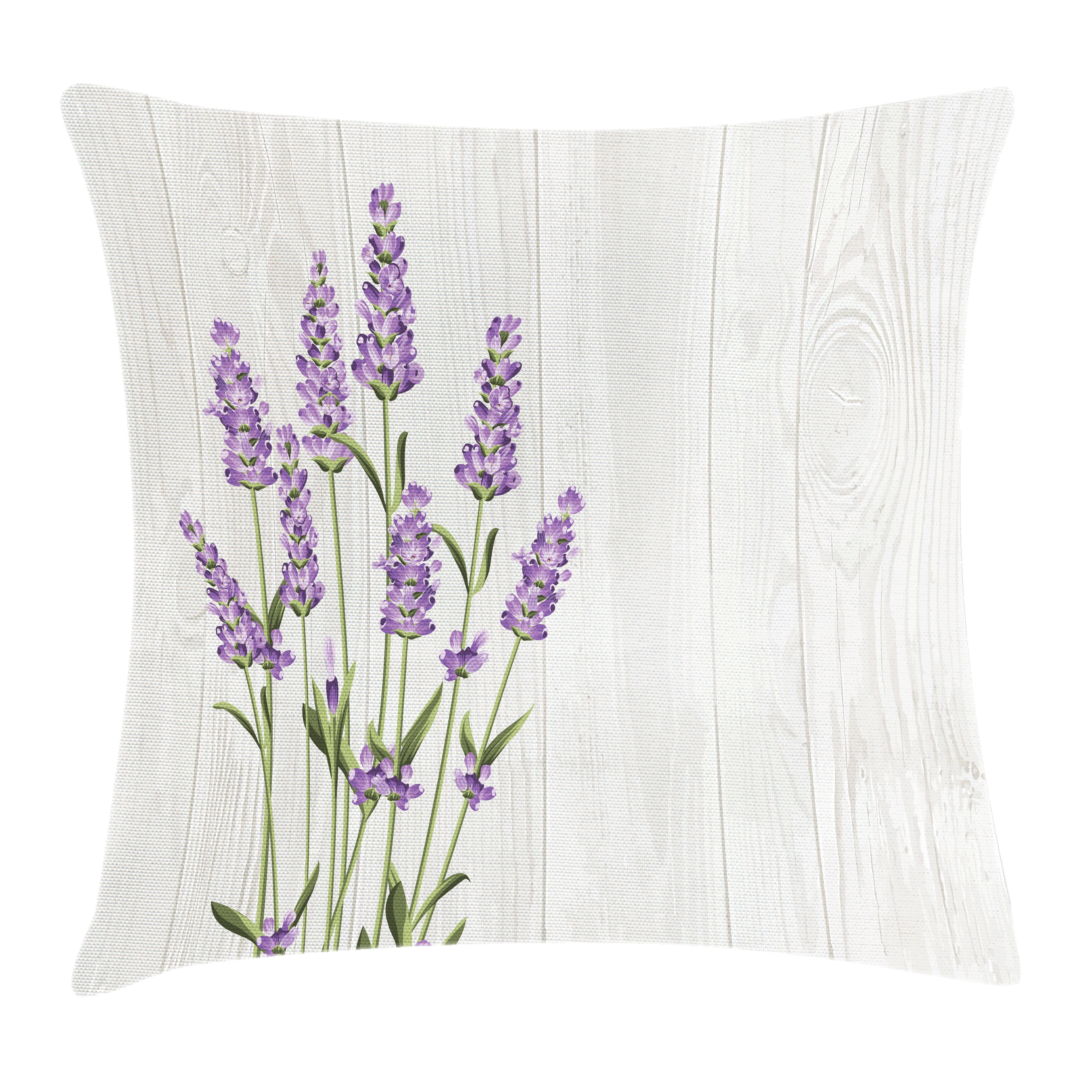 Lavendel Farben Beidseitiger Kissenbezüge Abakuhaus mit (1 Kissenhülle Kräuter-Bouquet Druck, Farbfesten mit auf Reißverschluss Waschbar Stück), Holz Klaren