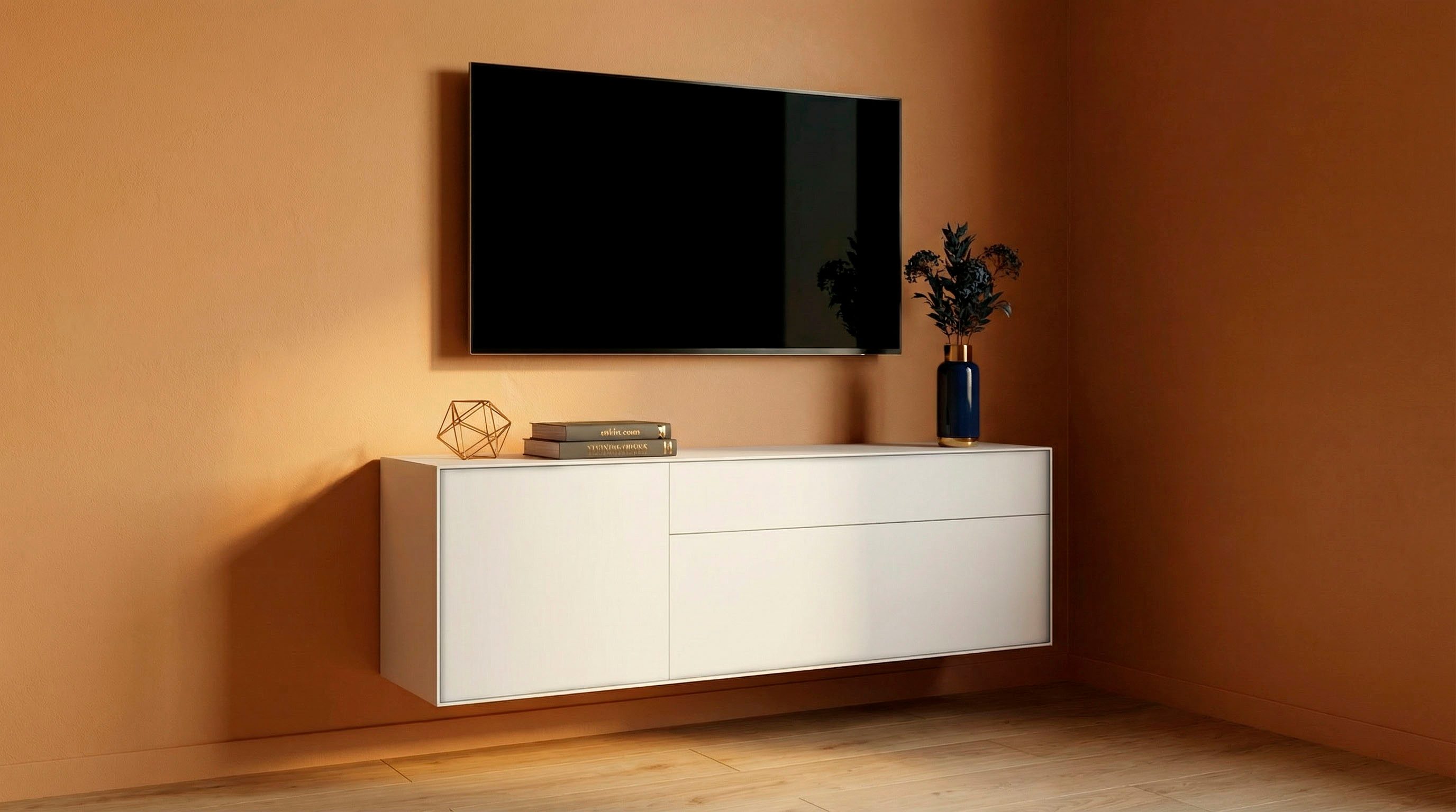 LeGer Home by Lena Gercke Lowboard Essentials, TV-Board, TV-Kommode, TV-Schrank, TV-Möbel, Breite: 166 cm, UV lackiert, Push-to-open-Funktion