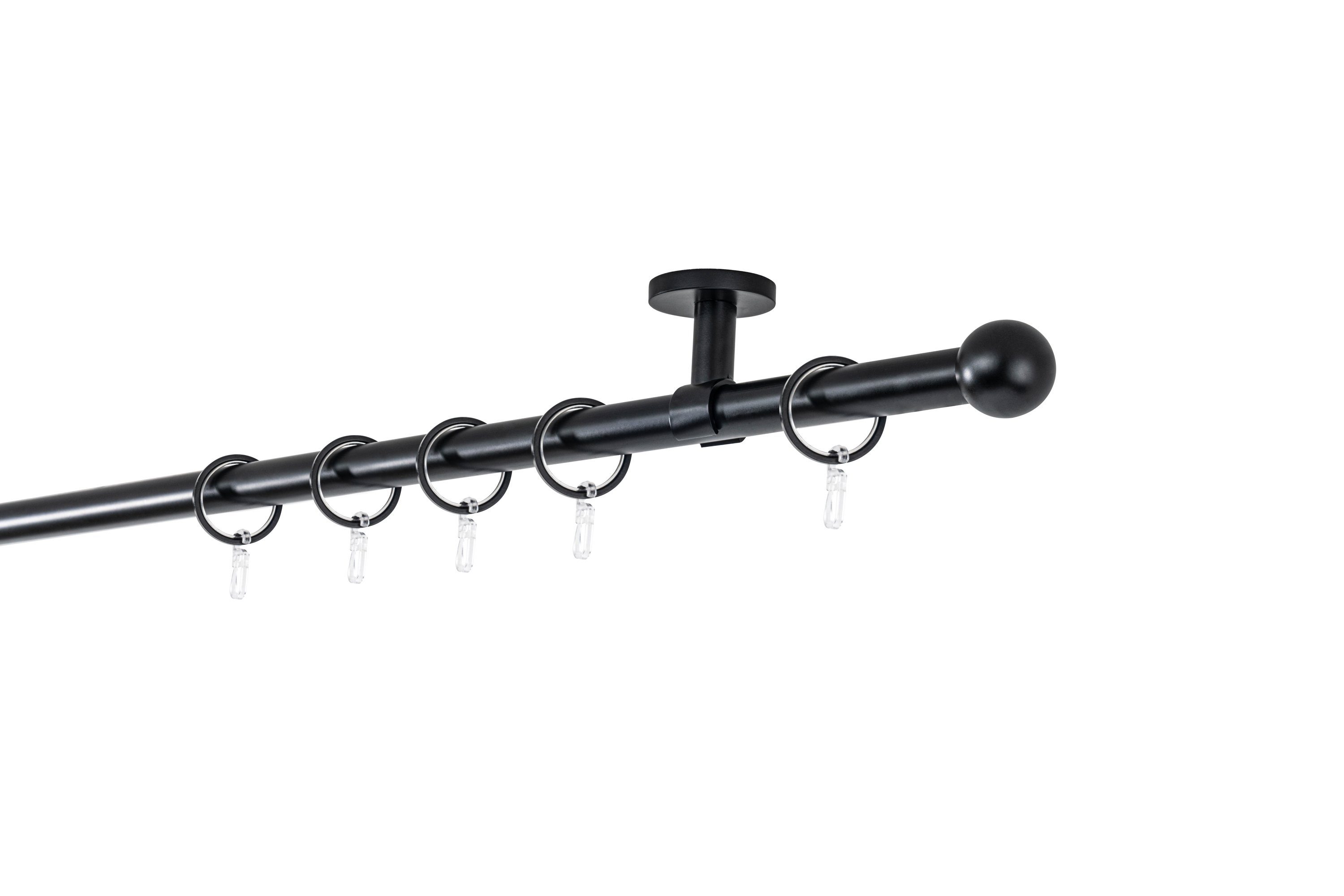 ondeco Gardinenstange Rundrohr Deckenabstand 4cm Ball, günstig online kaufen