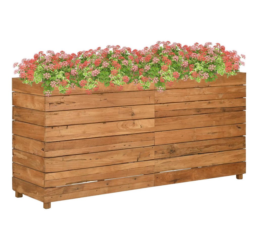 Thumbnail - vidaXL Hochbeet, Kräuterhochbeet 150x40x72 cm Teak Altholz und Stahl