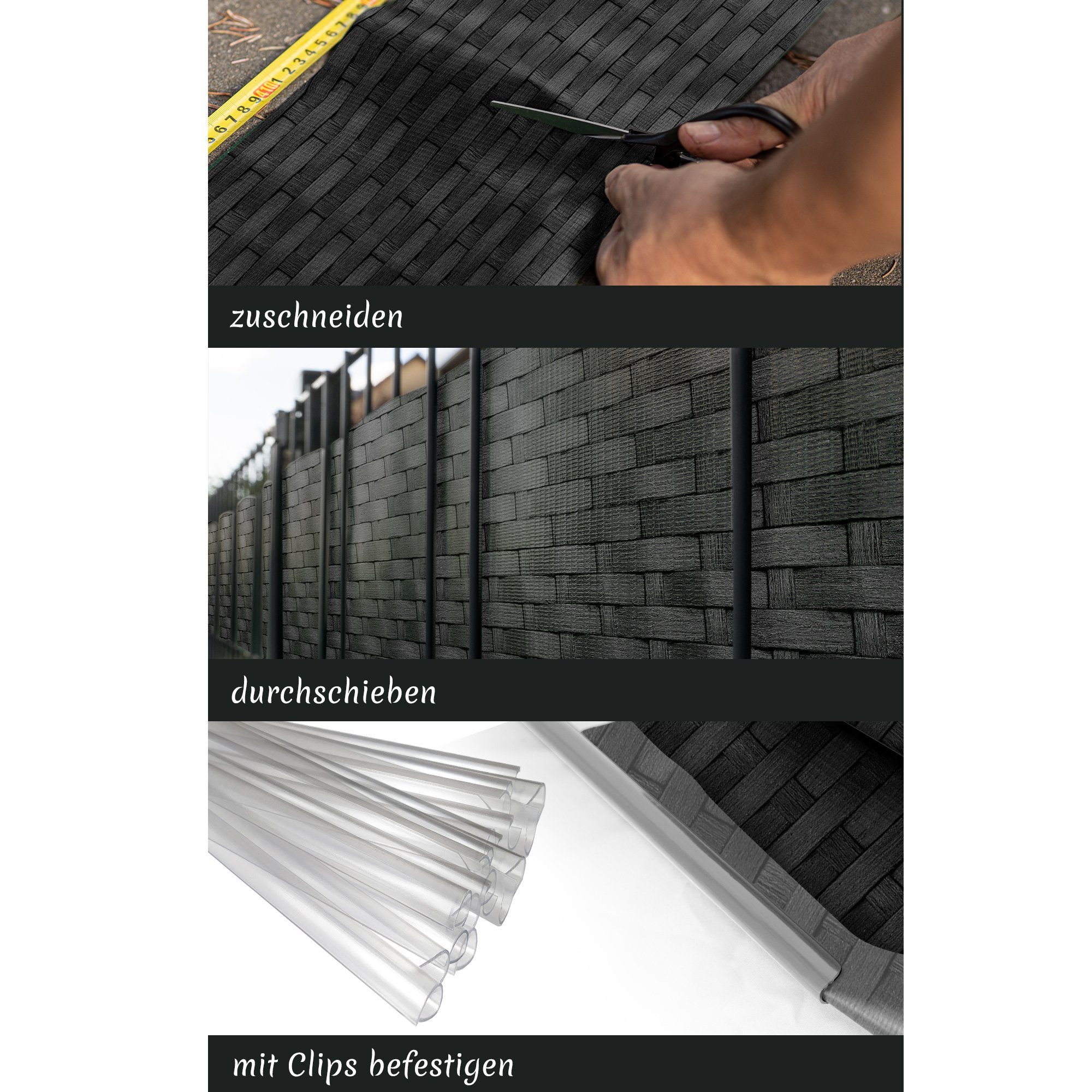 TRISENS Sichtschutzstreifen, Sichtschutzzaun inkl. 30 Befestigungsclips günstig online kaufen