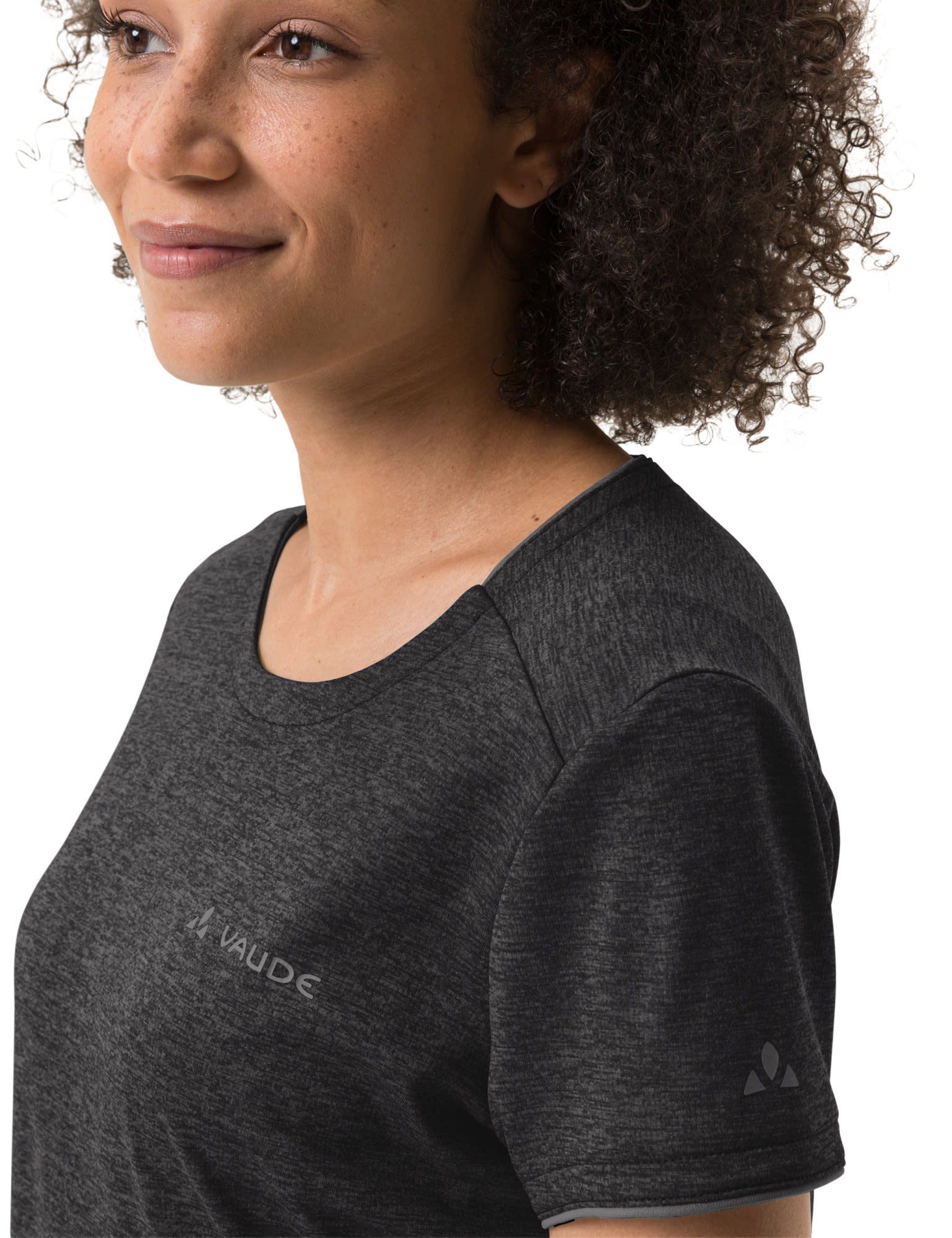 VAUDE Damen Black T-shirt T-Shirt Kurzarm-Shirt Essential Womens Vaude