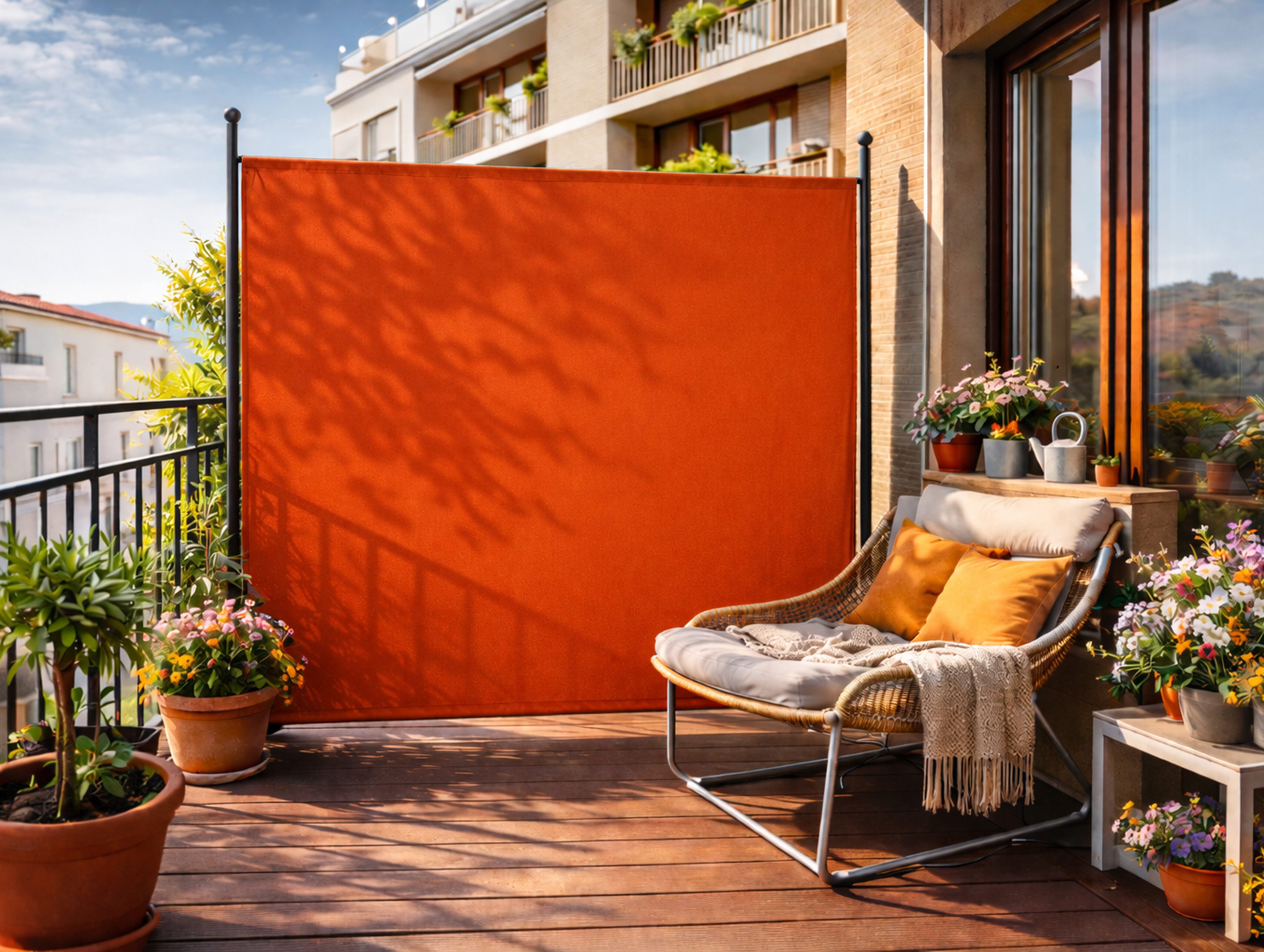 Quick Star Paravent Stellwand Outdoor Wetterfest in mehreren Größen - Farben - Motiven