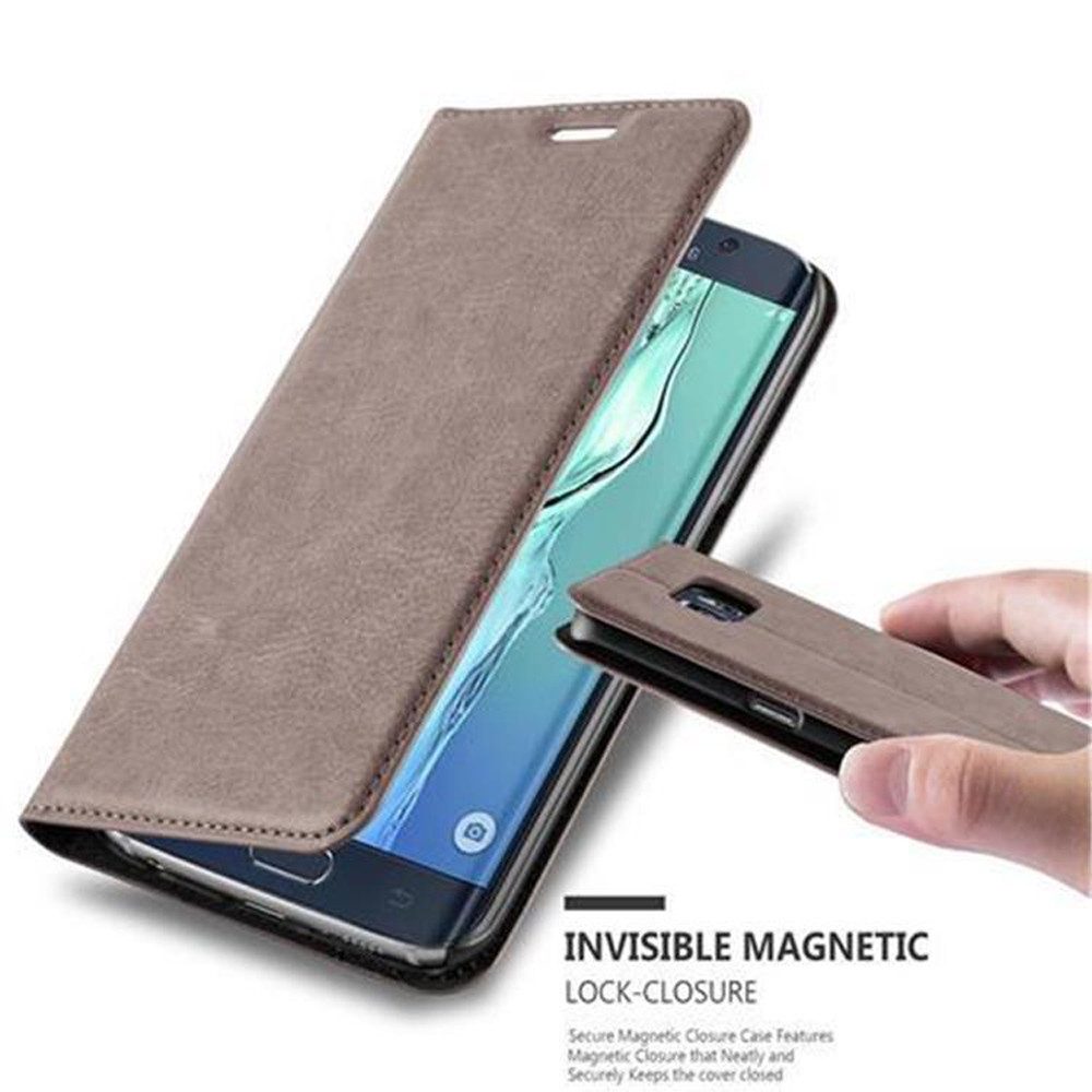 Cadorabo Handyhülle für Samsung Galaxy S6 EDGE Hülle Samsung Galaxy S6 EDGE, Hülle Schutzhülle mit Standfunktion, Magnetverschluss und Kartenfach