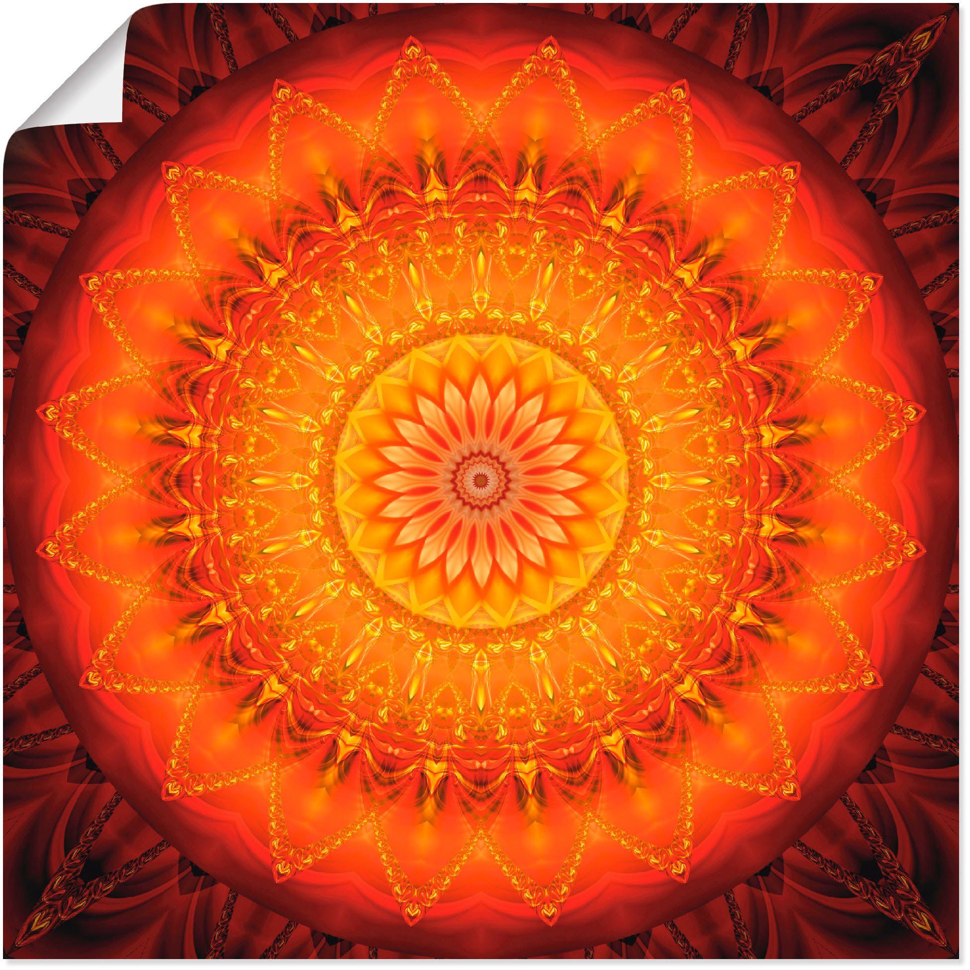 Größen Energie Mandala 1, oder (1 in St), Poster Wandbild Leinwandbild, Wandaufkleber als versch. Artland Muster