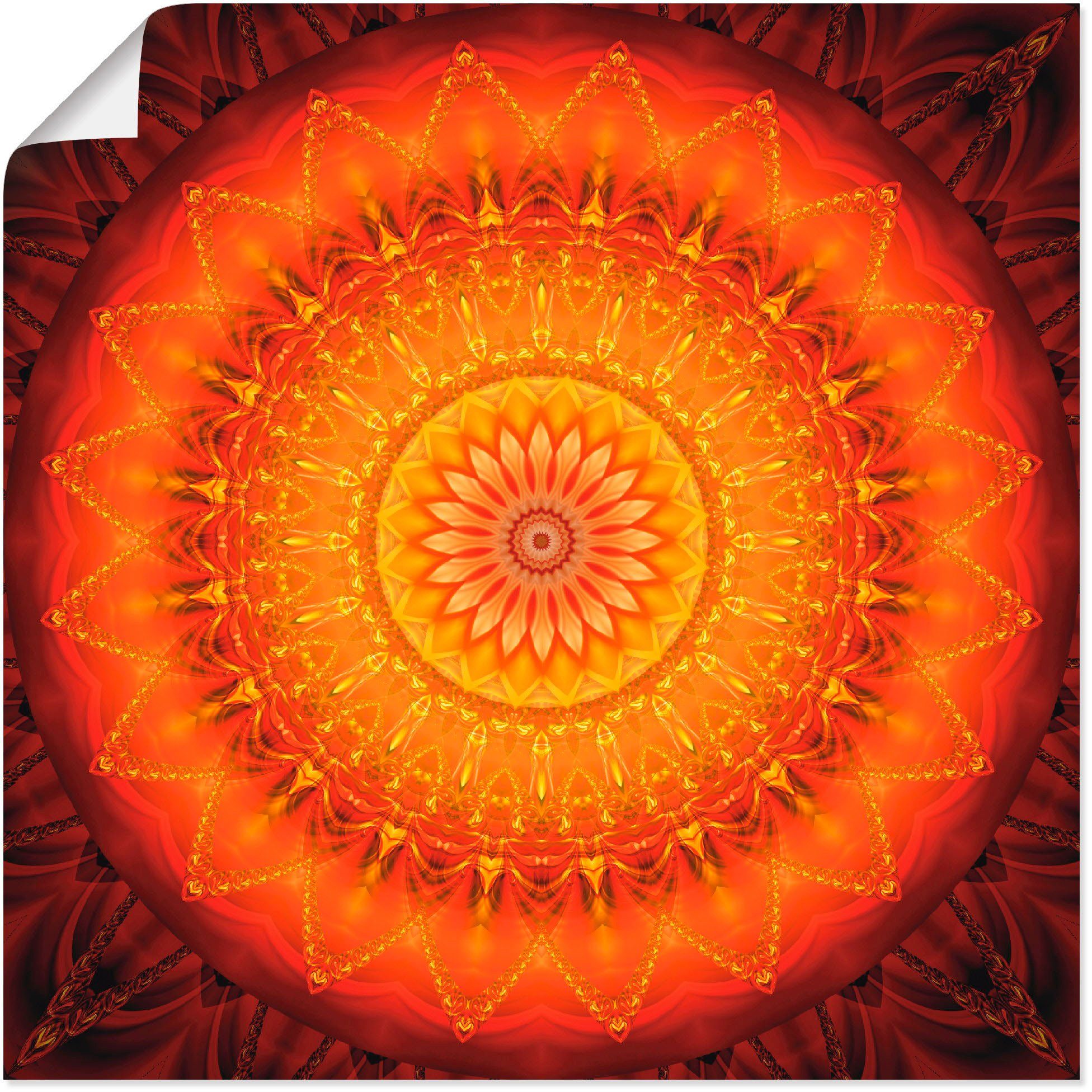 Artland Wandbild Mandala Energie 1, Muster (1 St), als Leinwandbild, Poster in verschied. Größen