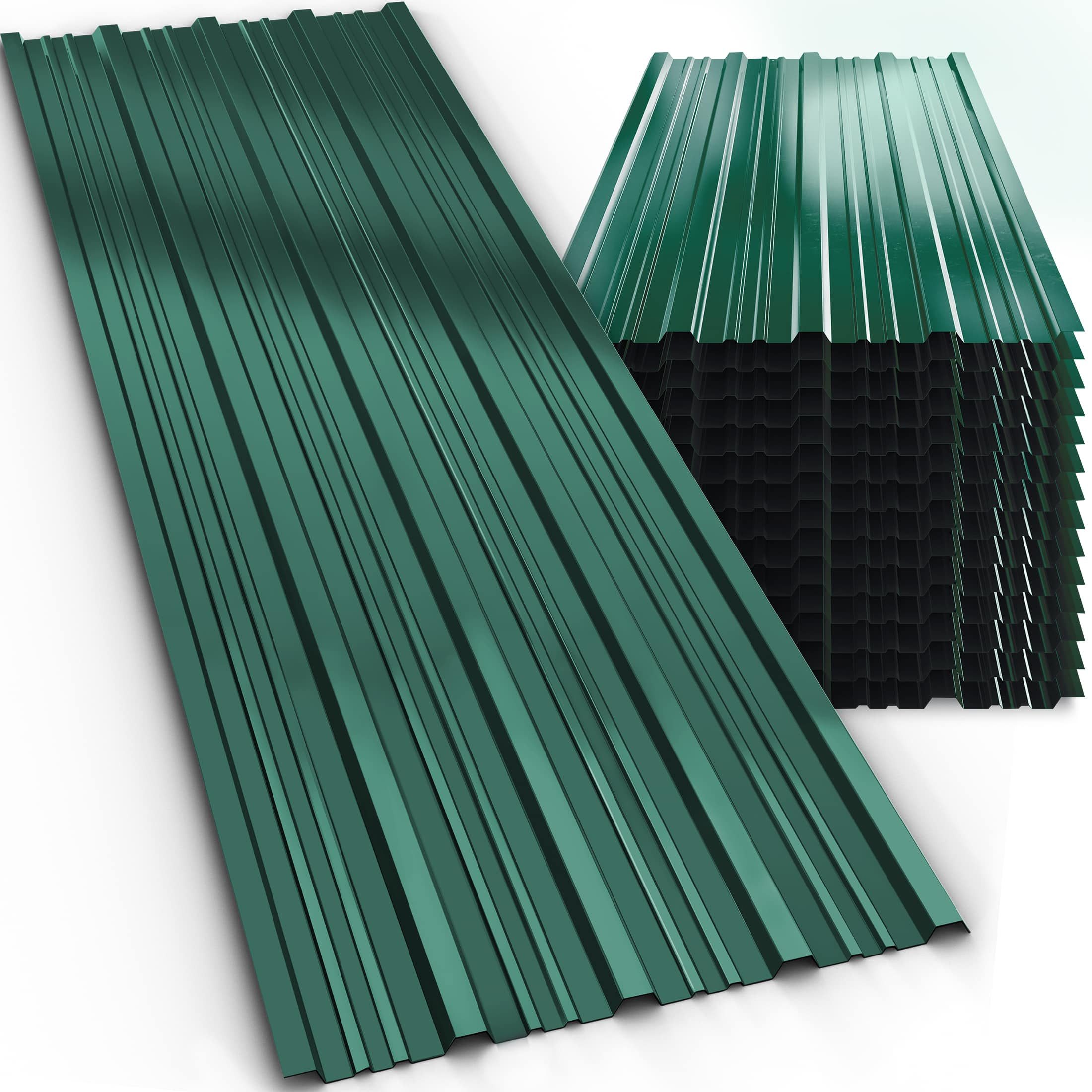 Gardebruk Wellplatte, 14x Trapezblech 110x46cm = 7m² Verzinkt Rostresistent Wetterfest