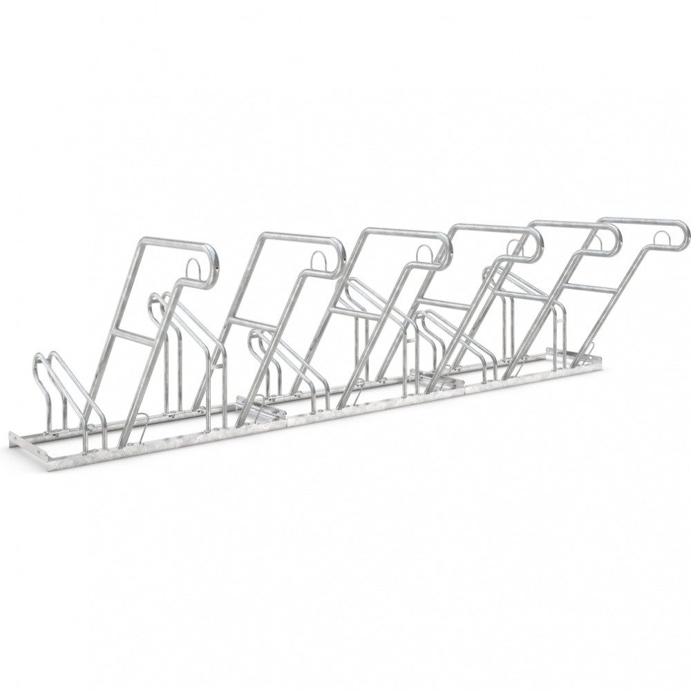 Dreifke Fahrradständer Fahrrad Anlehnparker 2606 XBF, zur Freiaufstellung, 6 Räder einseiti, für 6 Fahrräder