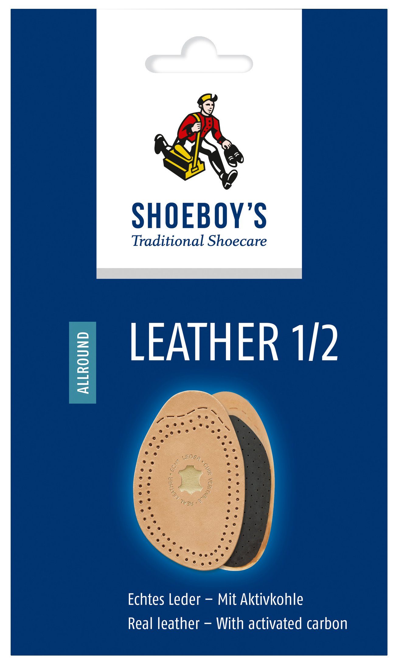 Halbsohlen Leather 1/2 - Leder-Halbsohle mit Aktivkohle