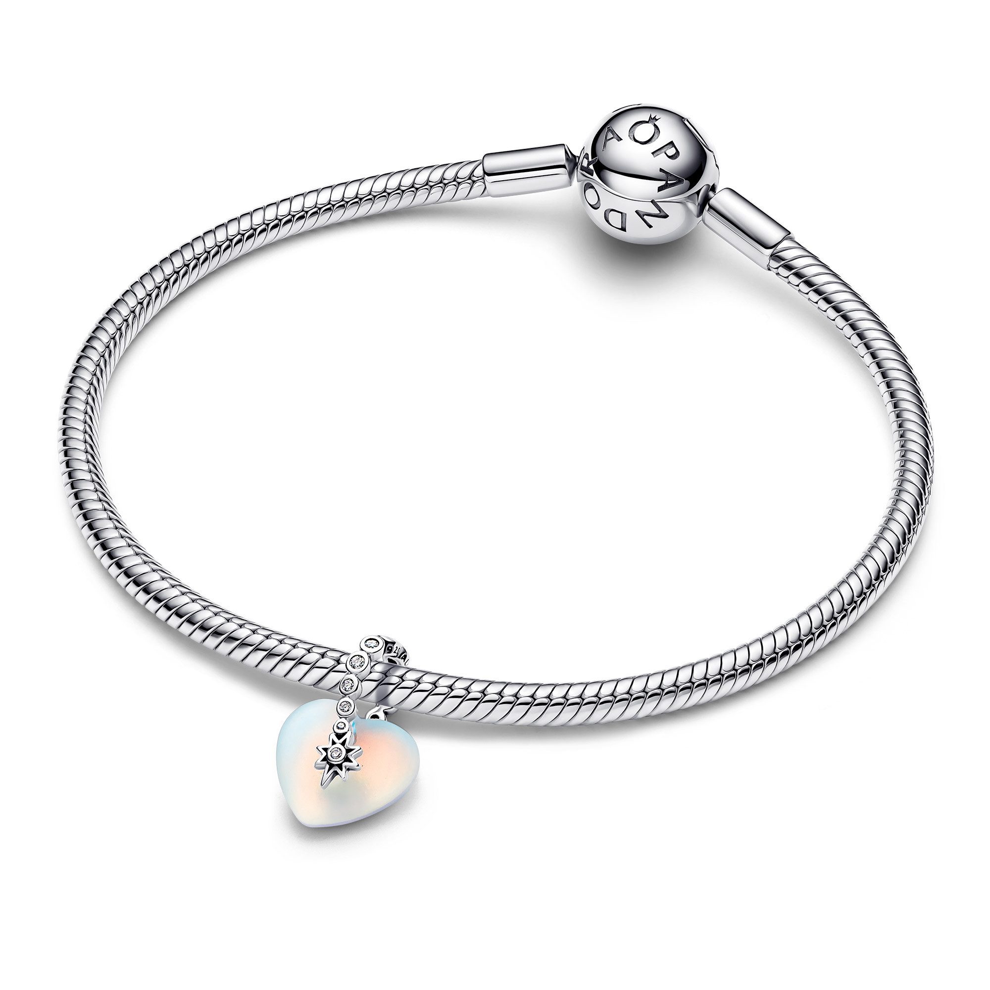 Pandora Herzanhänger Charm-Silber Sternschnuppe & Herz