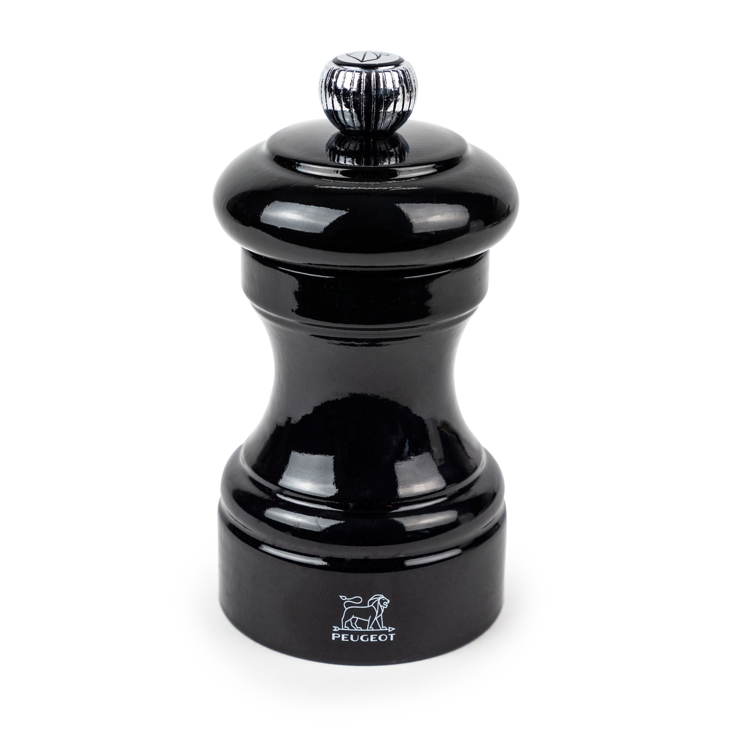 Pfeffermühle BISTRO 10cm Schwarz Buchenholz Lackiert Stahlmahl Manuell
