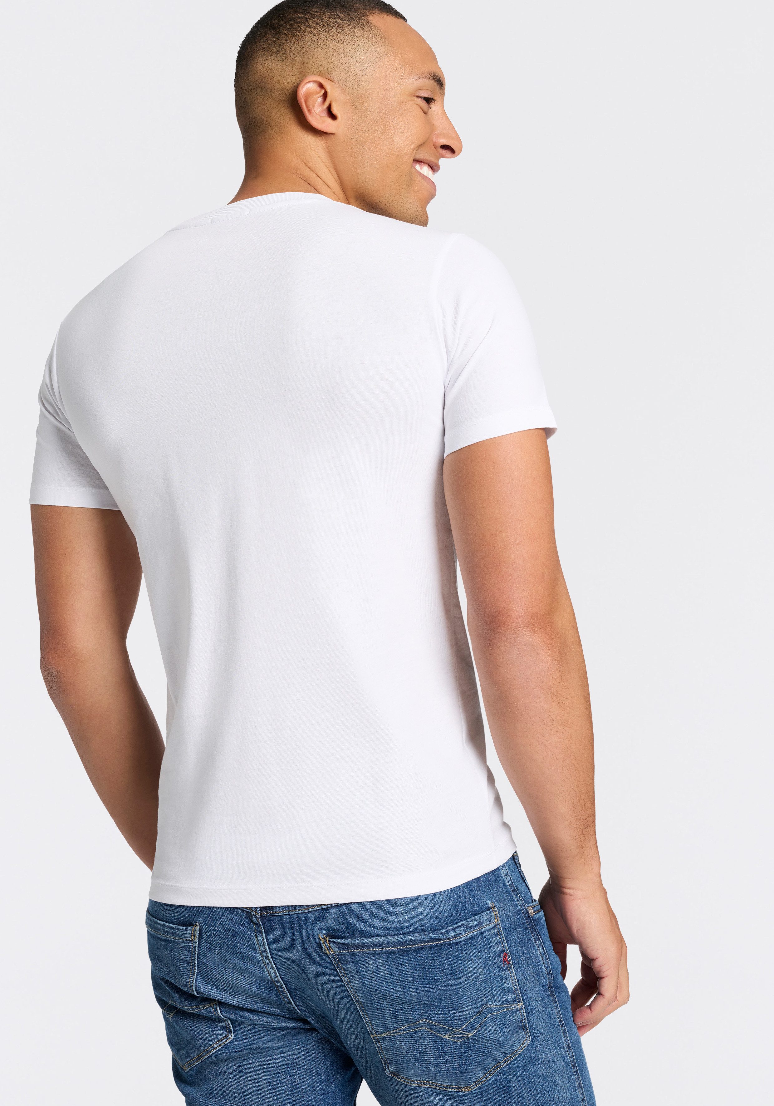 Replay T-Shirt Baumwoll-Qualität, Logoschriftzug – Bild 3 von 5