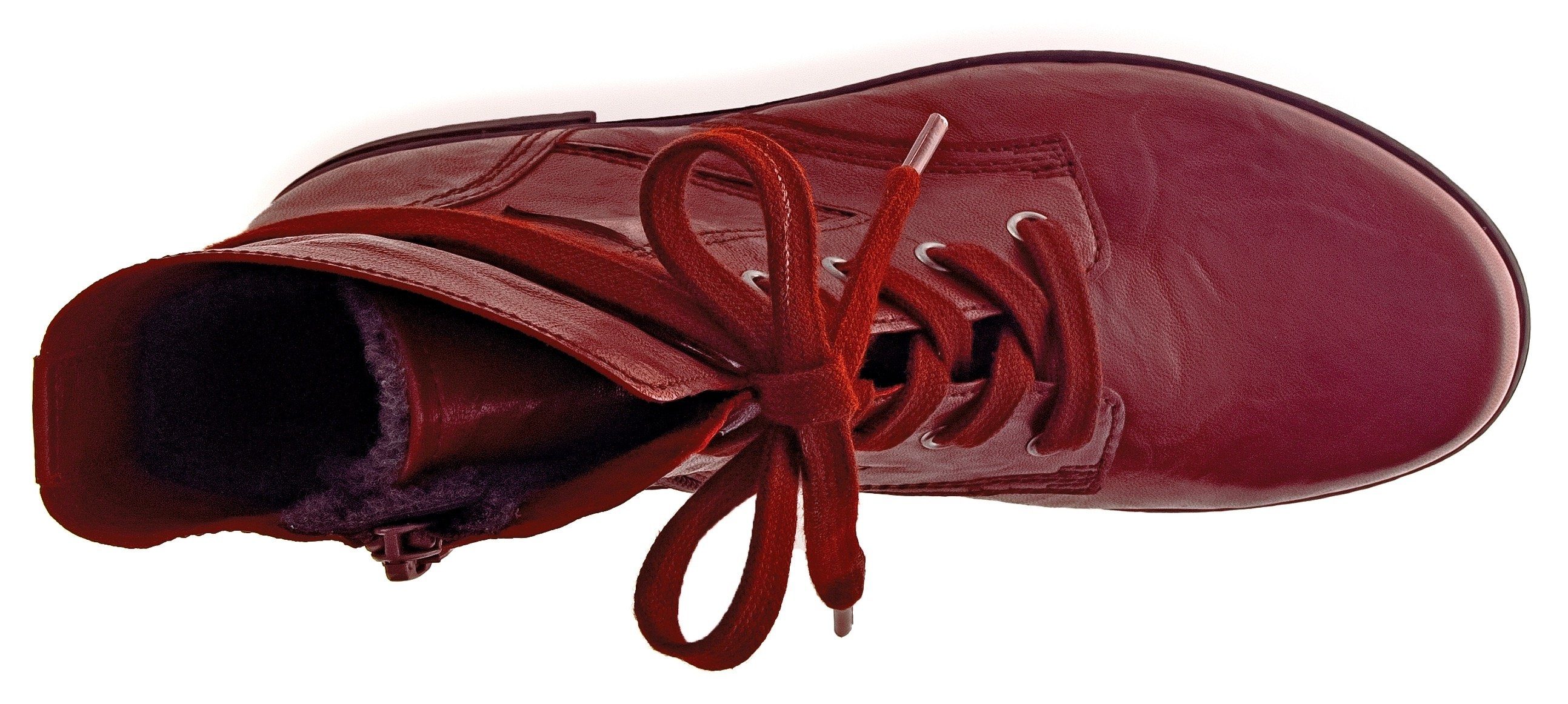 Rot Schnürsenkeln mit langen Schnürstiefelette Gabor (dark-red)