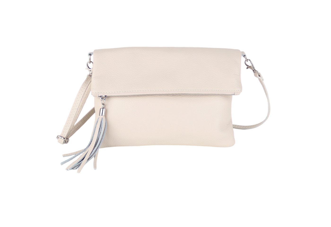 MIRROSI Umhängetasche Damen, Crossbody Bag, Echtleder Made in Italy (1 Tasche 2 Gurte oder Basic Version 1 Tasche 1 Gurt, verstellbaren Schulterriemen), 26x18x2cm (BXHXT)