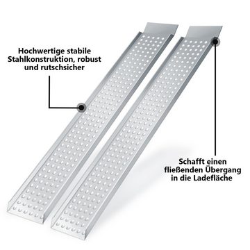 Randaco Auffahrrampe 2er Set Laderampe Verladerampe Auffahrschiene Verzinkt (2-St)